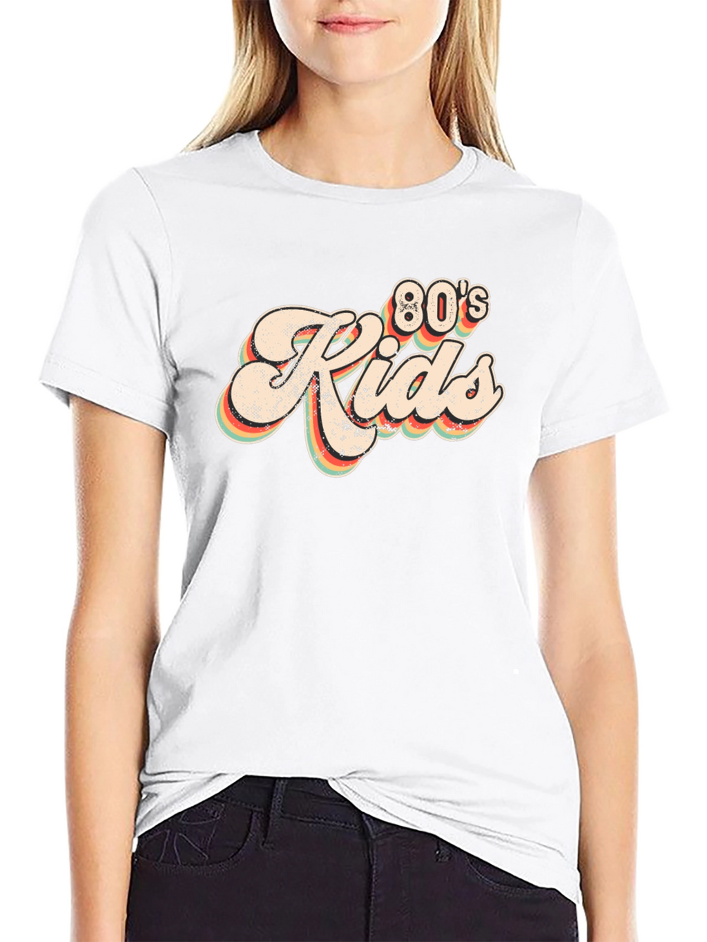 Retro 80s Kids Black T-Shirt