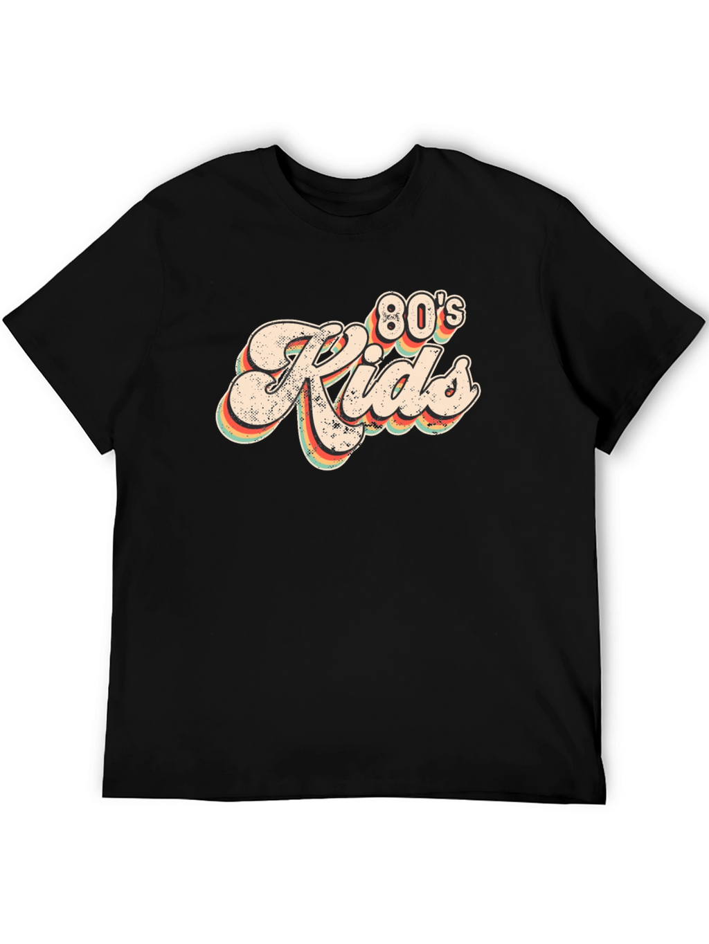 Retro 80s Kids Black T-Shirt
