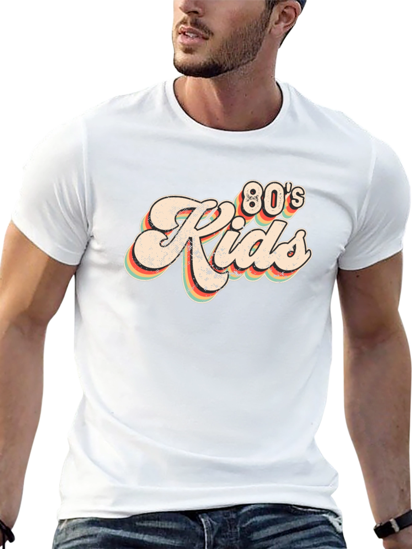 Retro 80s Kids Black T-Shirt