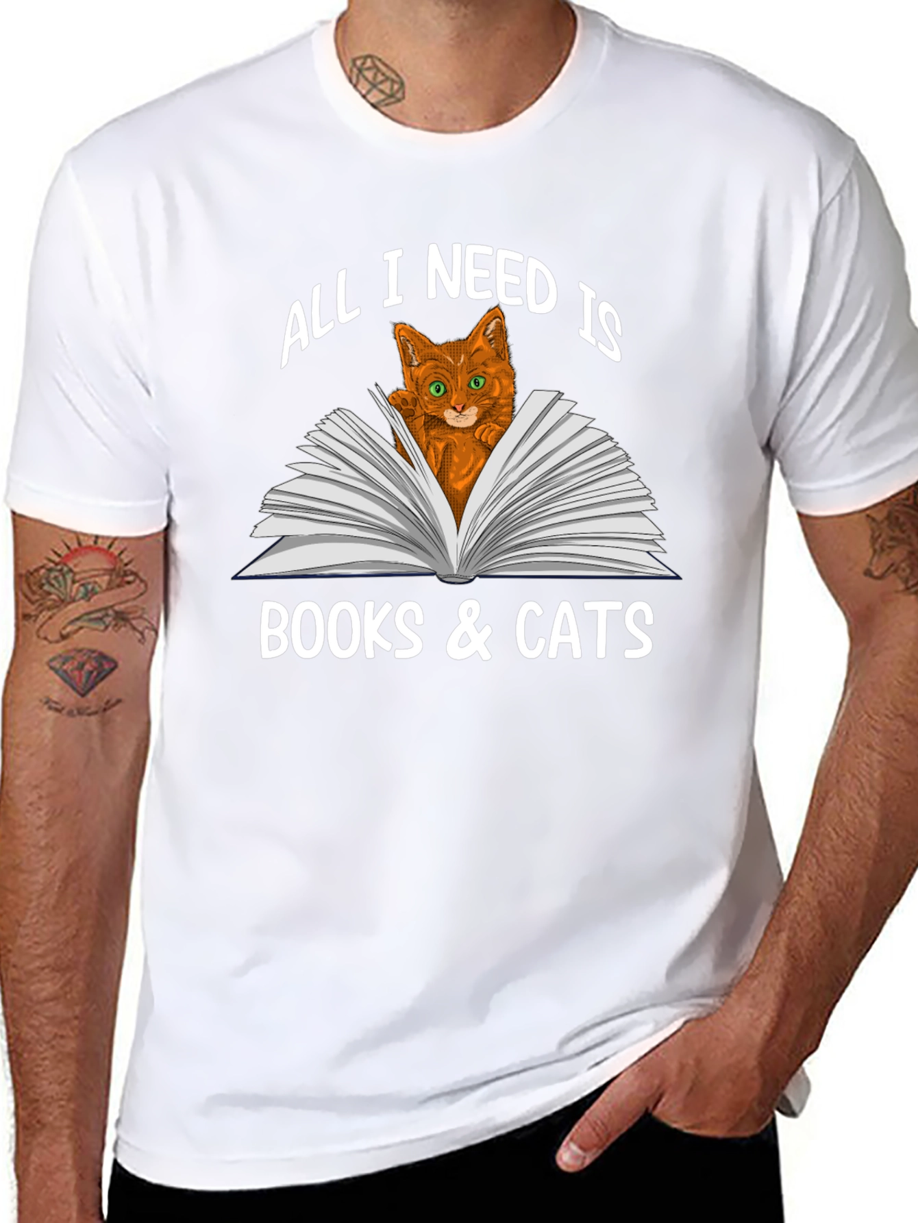 All I Need Is Books & Cats T-Shirt
