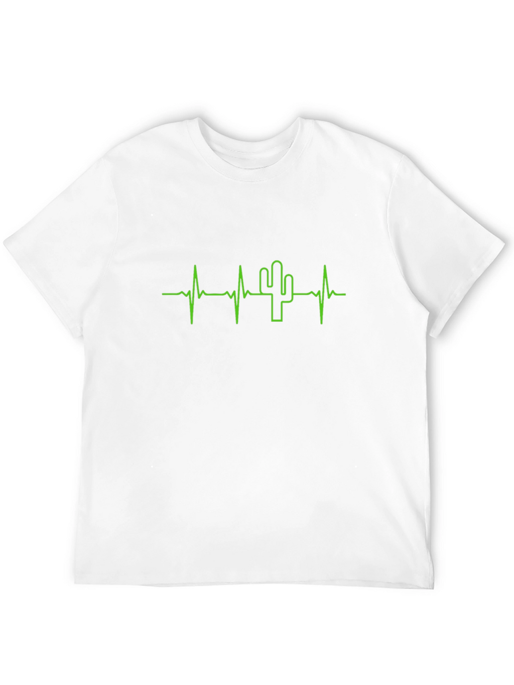 Cactus Heartbeat Graphic T-Shirt - Black Cotton Tee