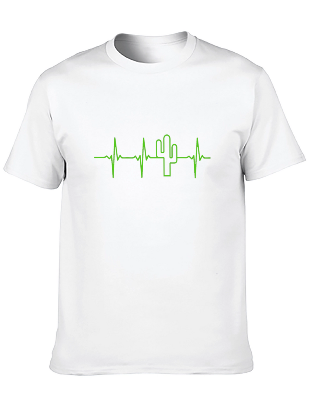 Cactus Heartbeat Graphic T-Shirt - Black Cotton Tee