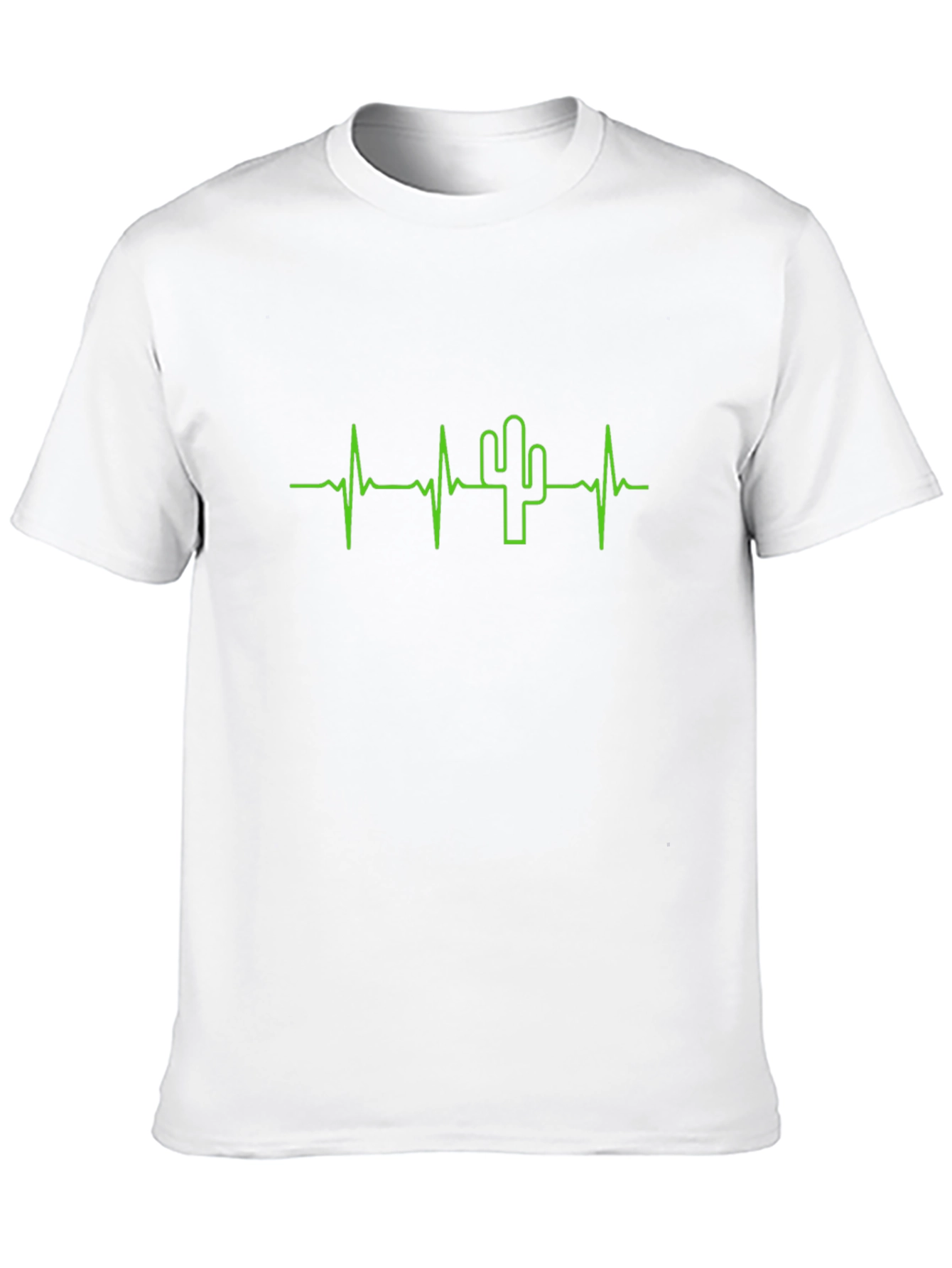 Cactus Heartbeat Graphic T-Shirt - Black Cotton Tee
