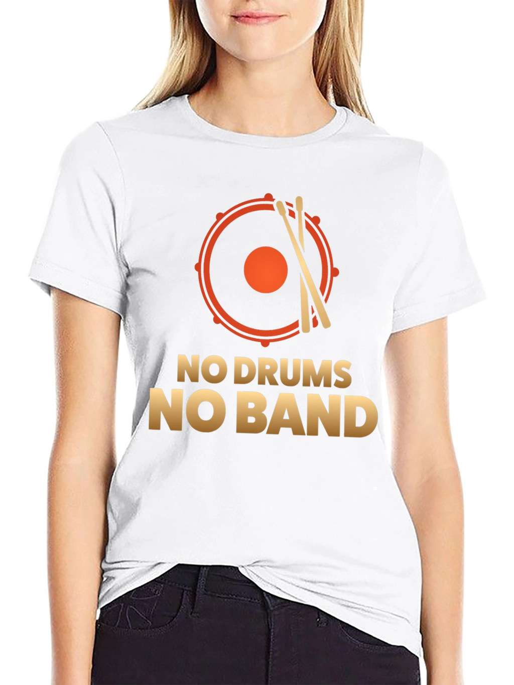 No Drums No Band T-Shirt: Music Lover Tee