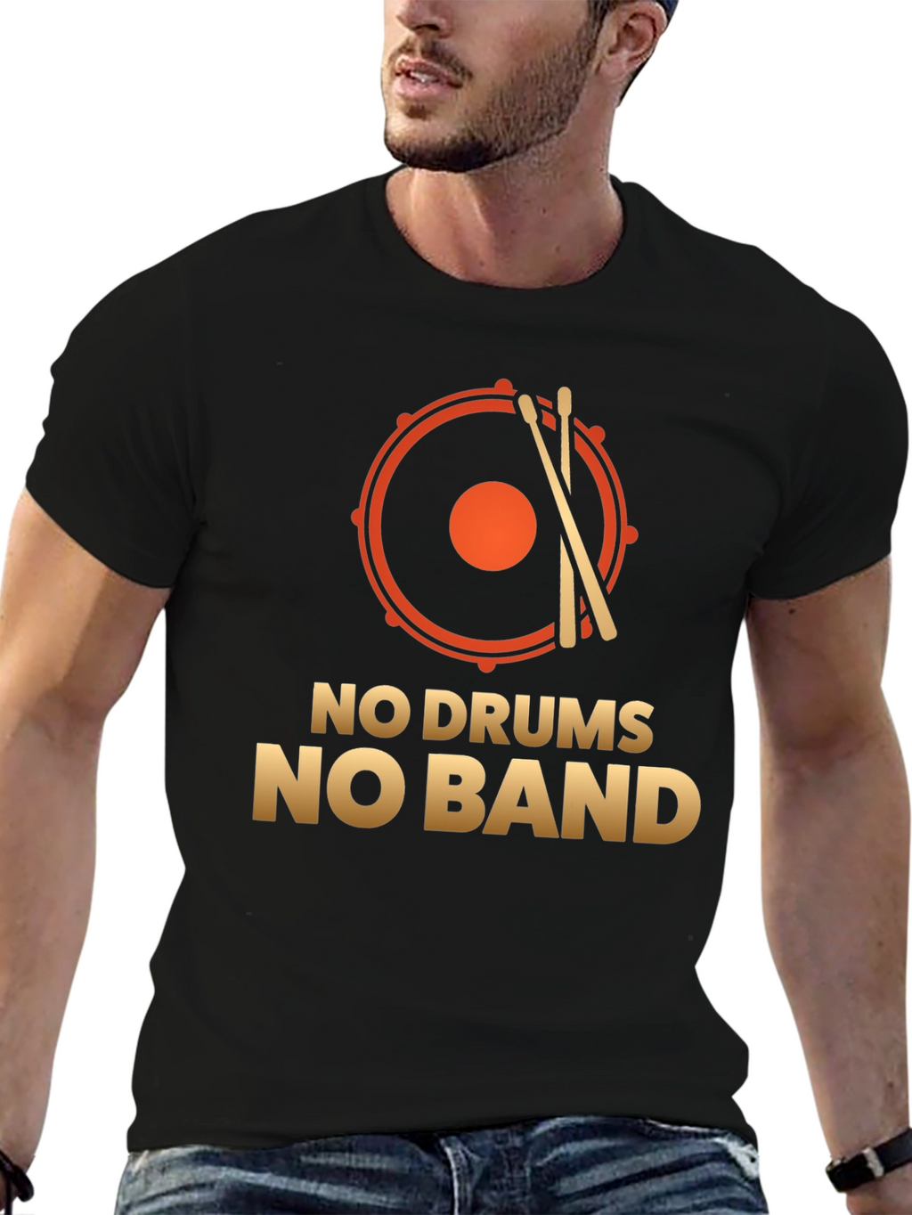 No Drums No Band T-Shirt: Music Lover Tee