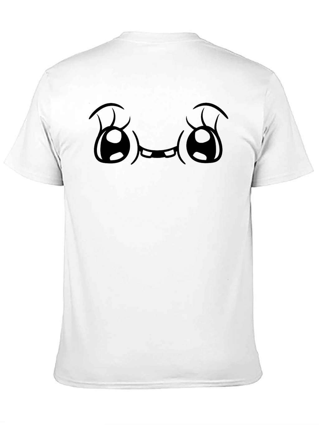 Cute Cartoon Face Black T-Shirt