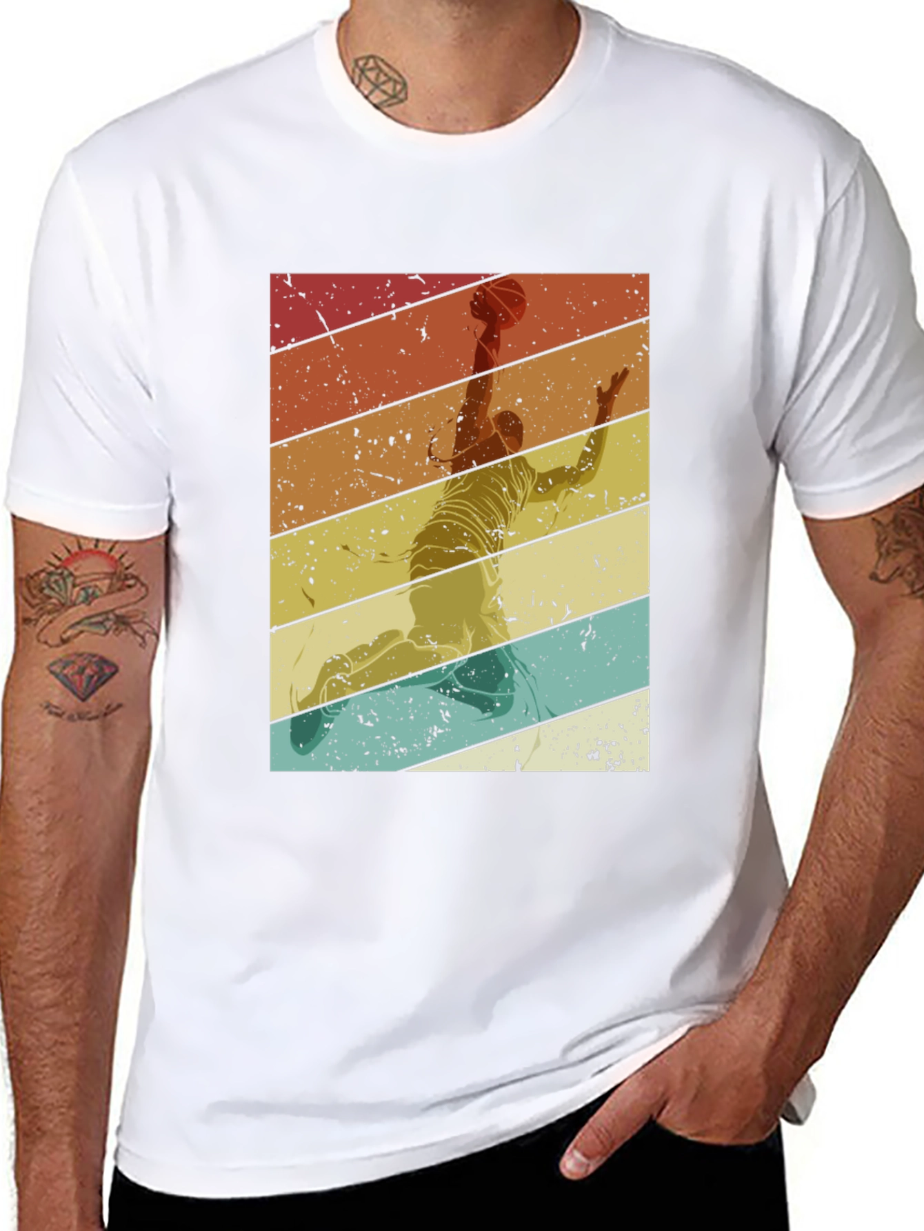 Retro Basketball Player T-Shirt