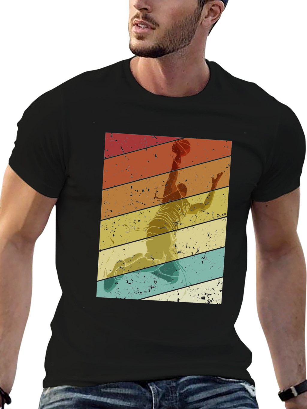 Retro Basketball Player T-Shirt