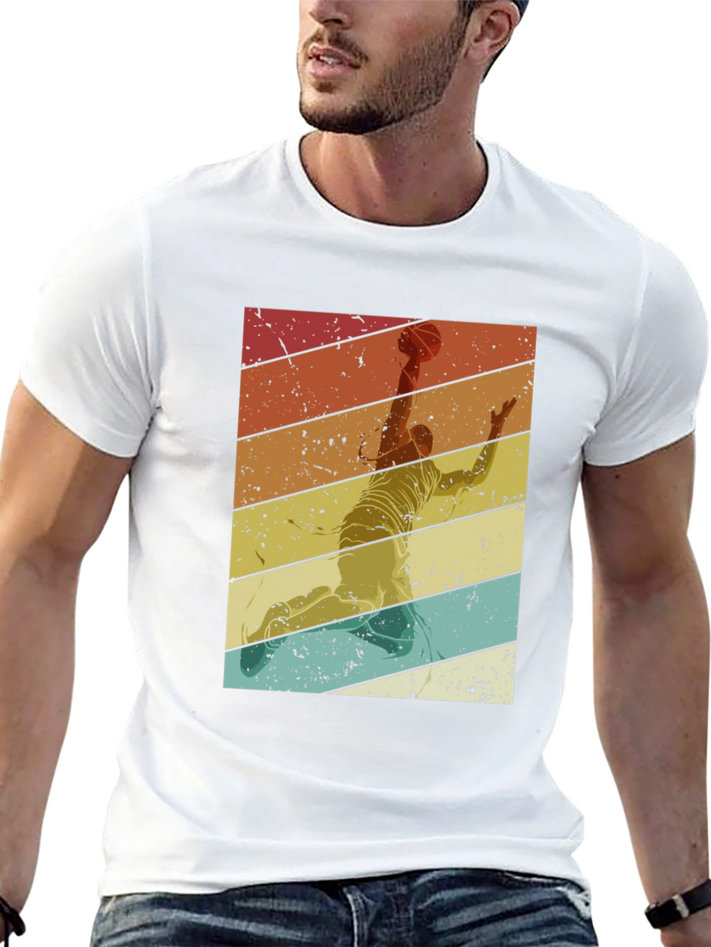 Retro Basketball Player T-Shirt