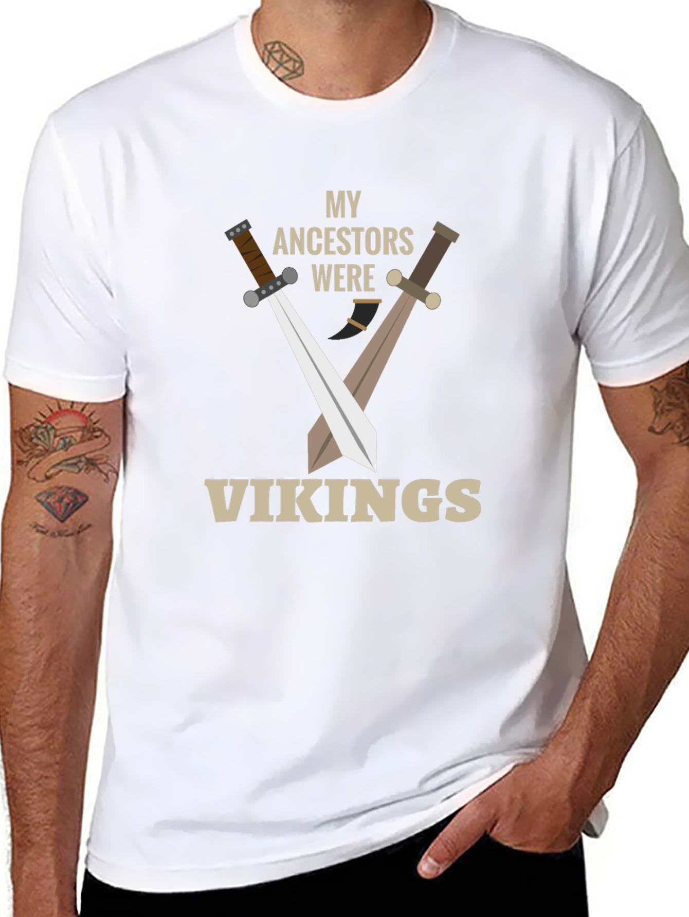 My Ancestors Were Vikings T-Shirt - Black
