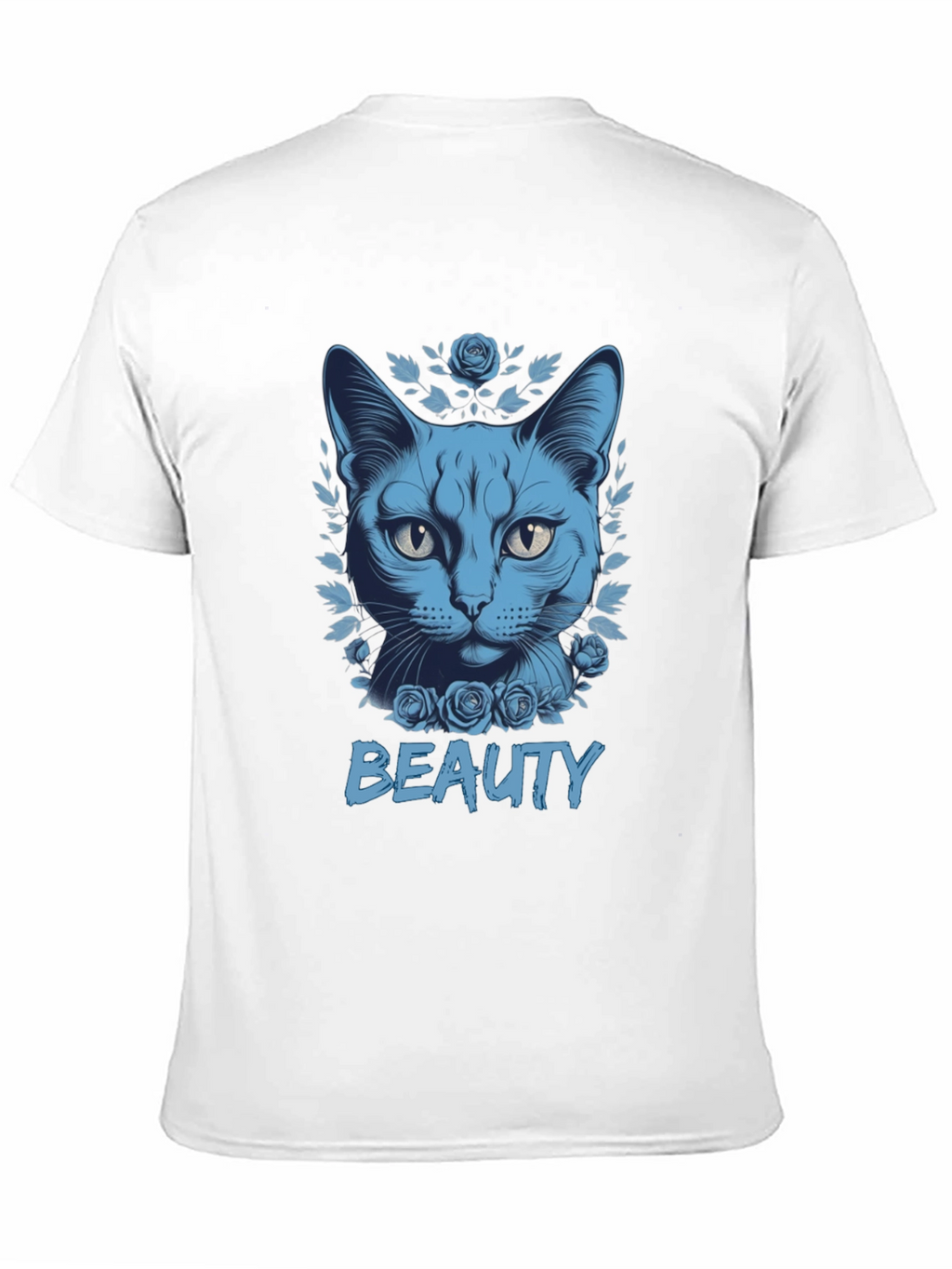 Beauty Cat Graphic Tee - Soft Cotton Blend