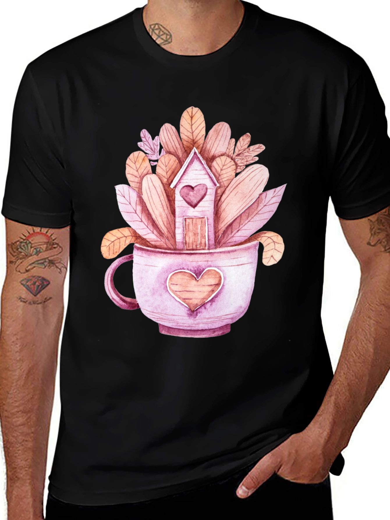 Heart Home Tea Cup T-Shirt