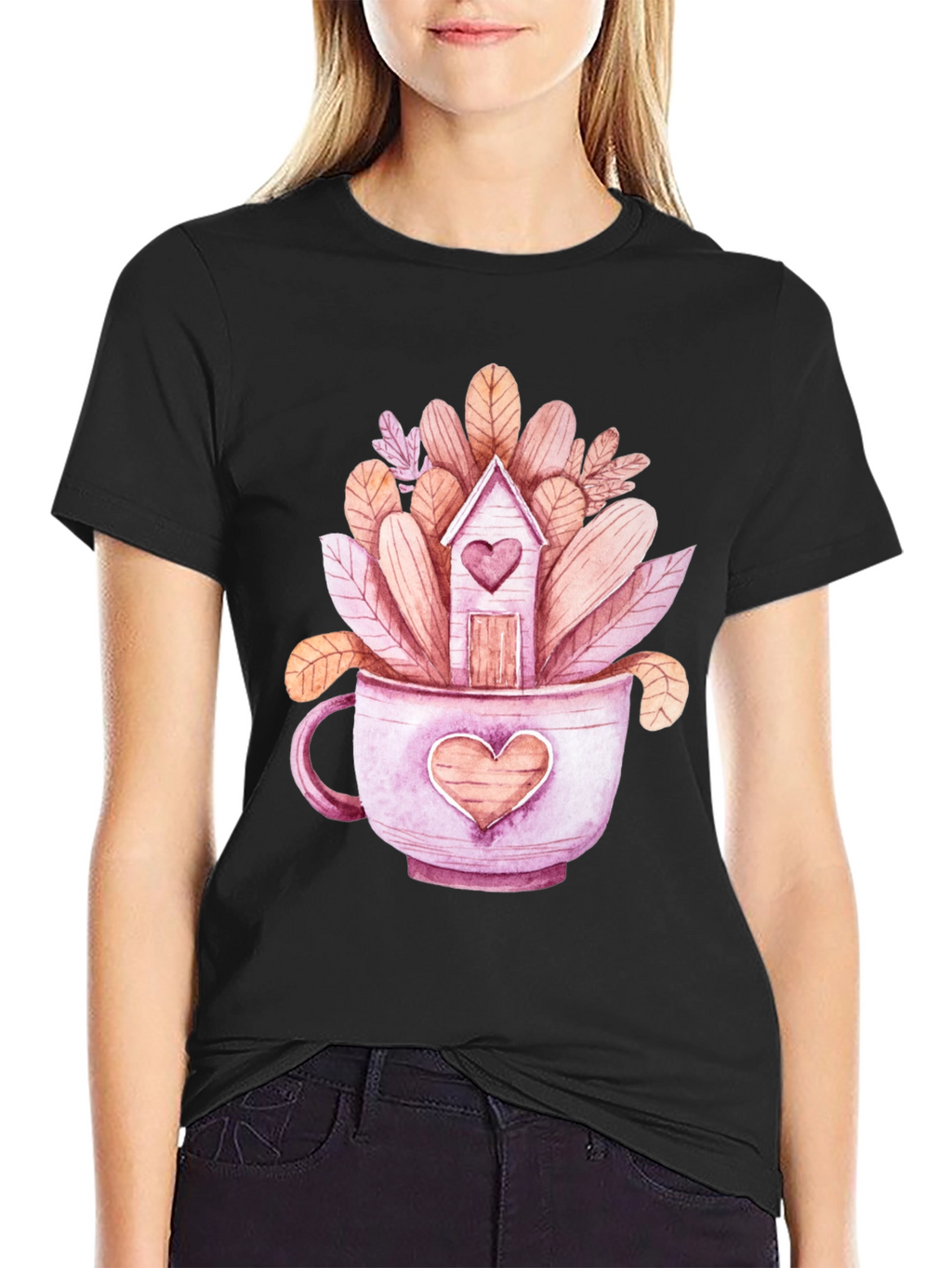 Heart Home Tea Cup T-Shirt