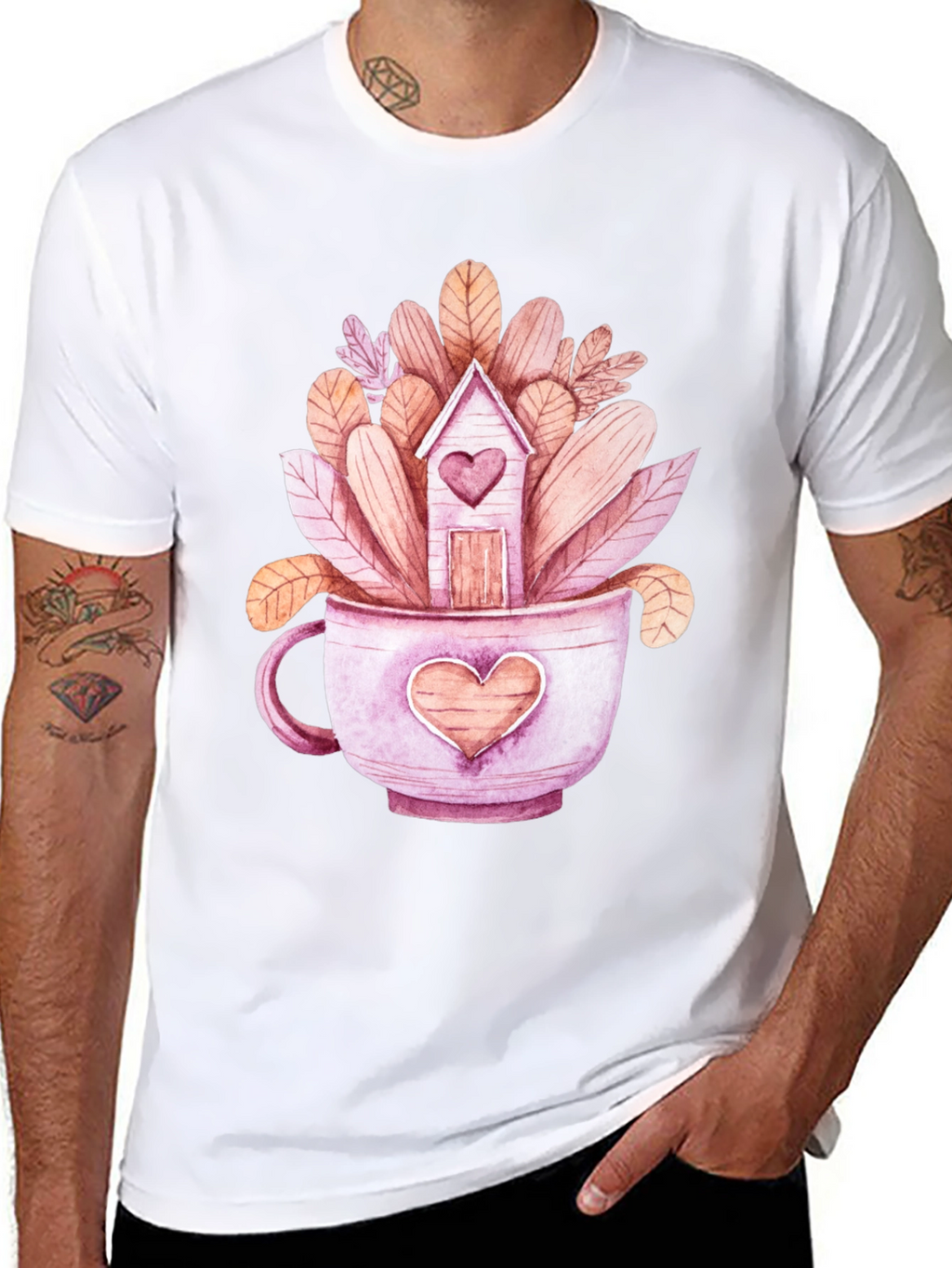 Heart Home Tea Cup T-Shirt