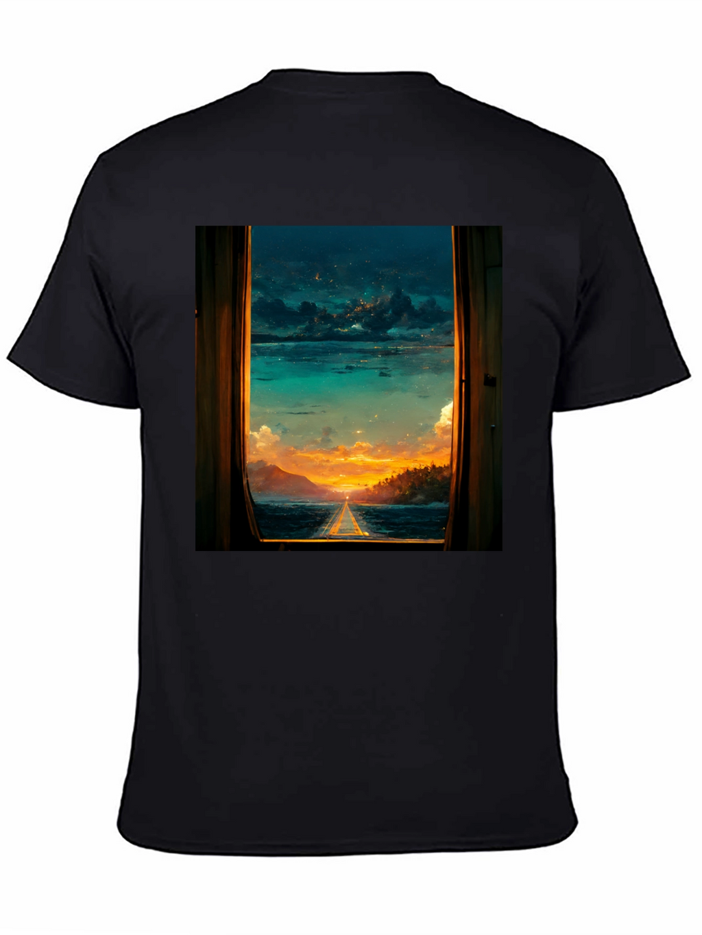 Sunset Window View Graphic T-Shirt