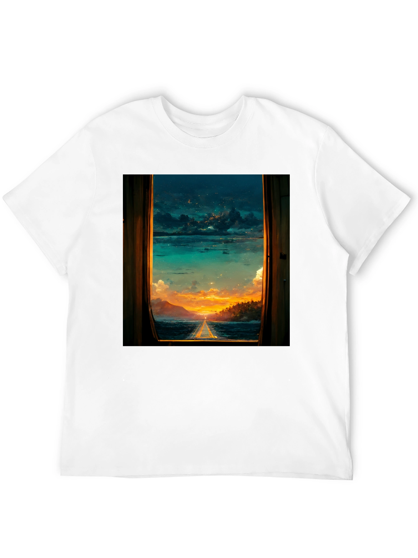 Sunset Window View Graphic T-Shirt