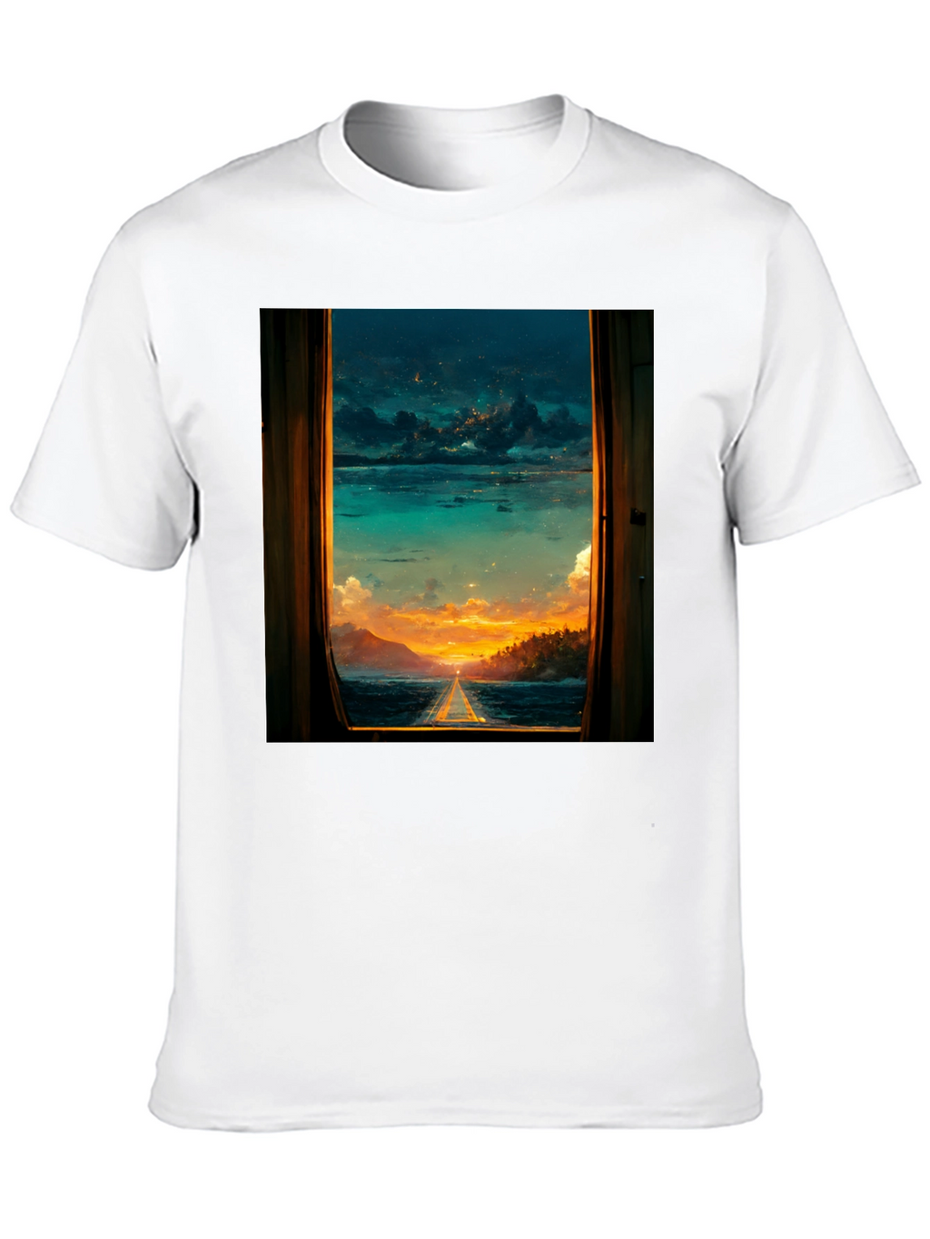 Sunset Window View Graphic T-Shirt