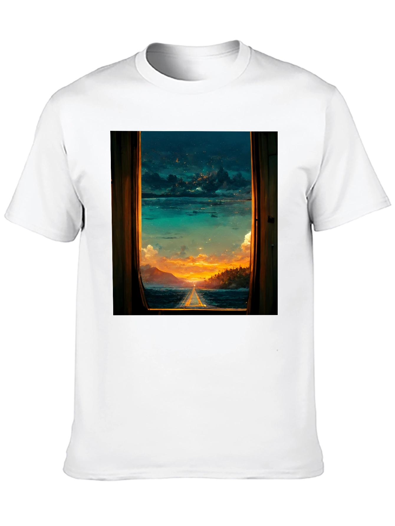 Sunset Window View Graphic T-Shirt