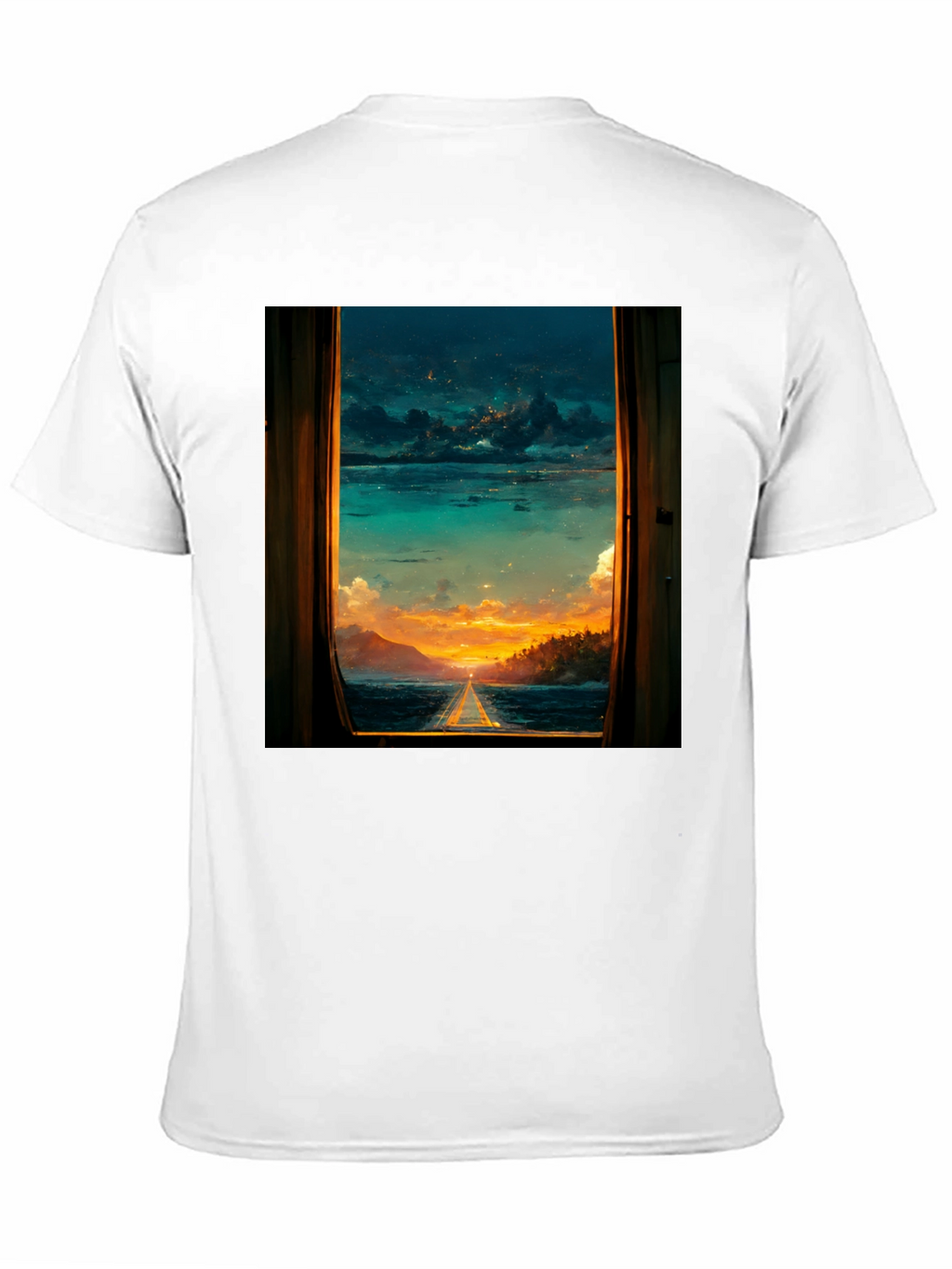 Sunset Window View Graphic T-Shirt