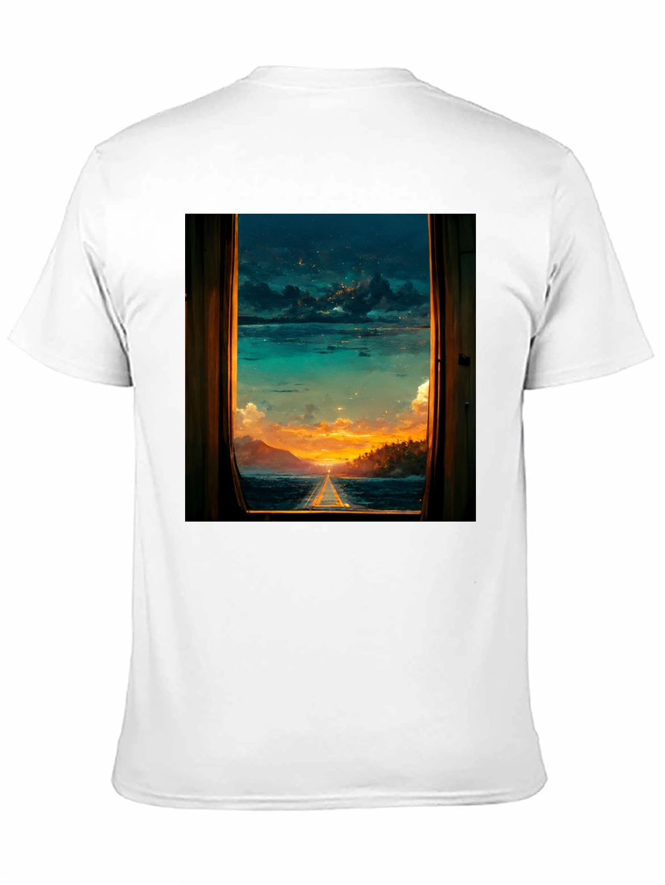 Sunset Window View Graphic T-Shirt