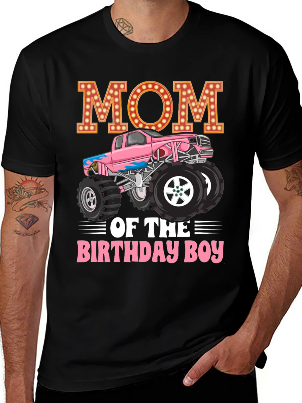 Mom of the Birthday Boy Monster Truck T-shirt
