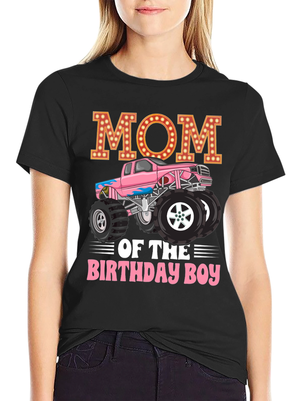 Mom of the Birthday Boy Monster Truck T-shirt