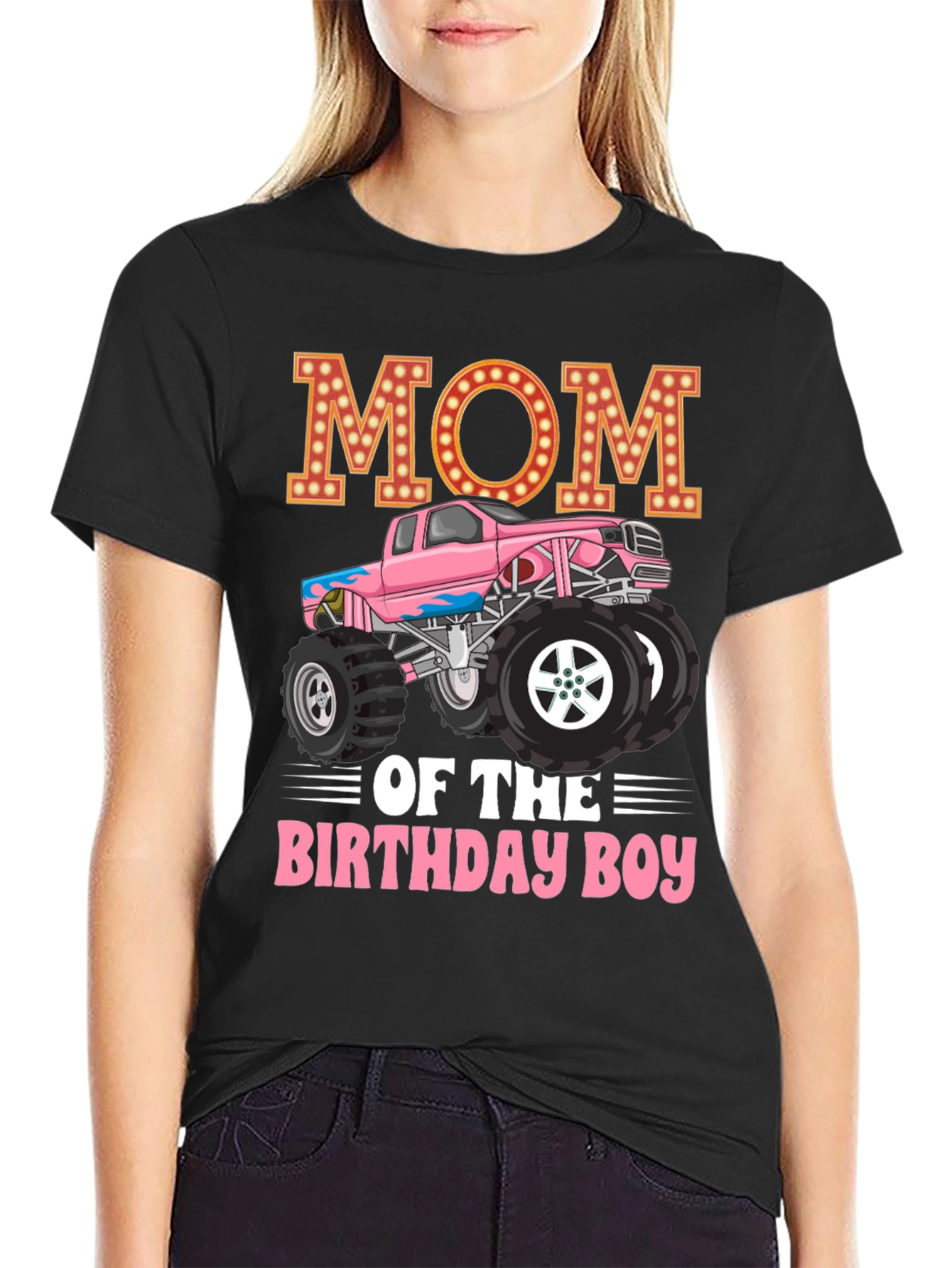 Mom of the Birthday Boy Monster Truck T-shirt