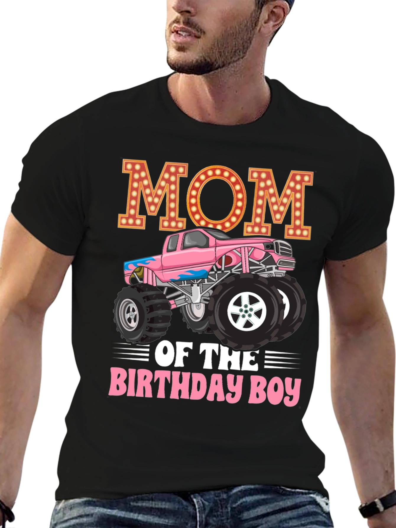 Mom of the Birthday Boy Monster Truck T-shirt