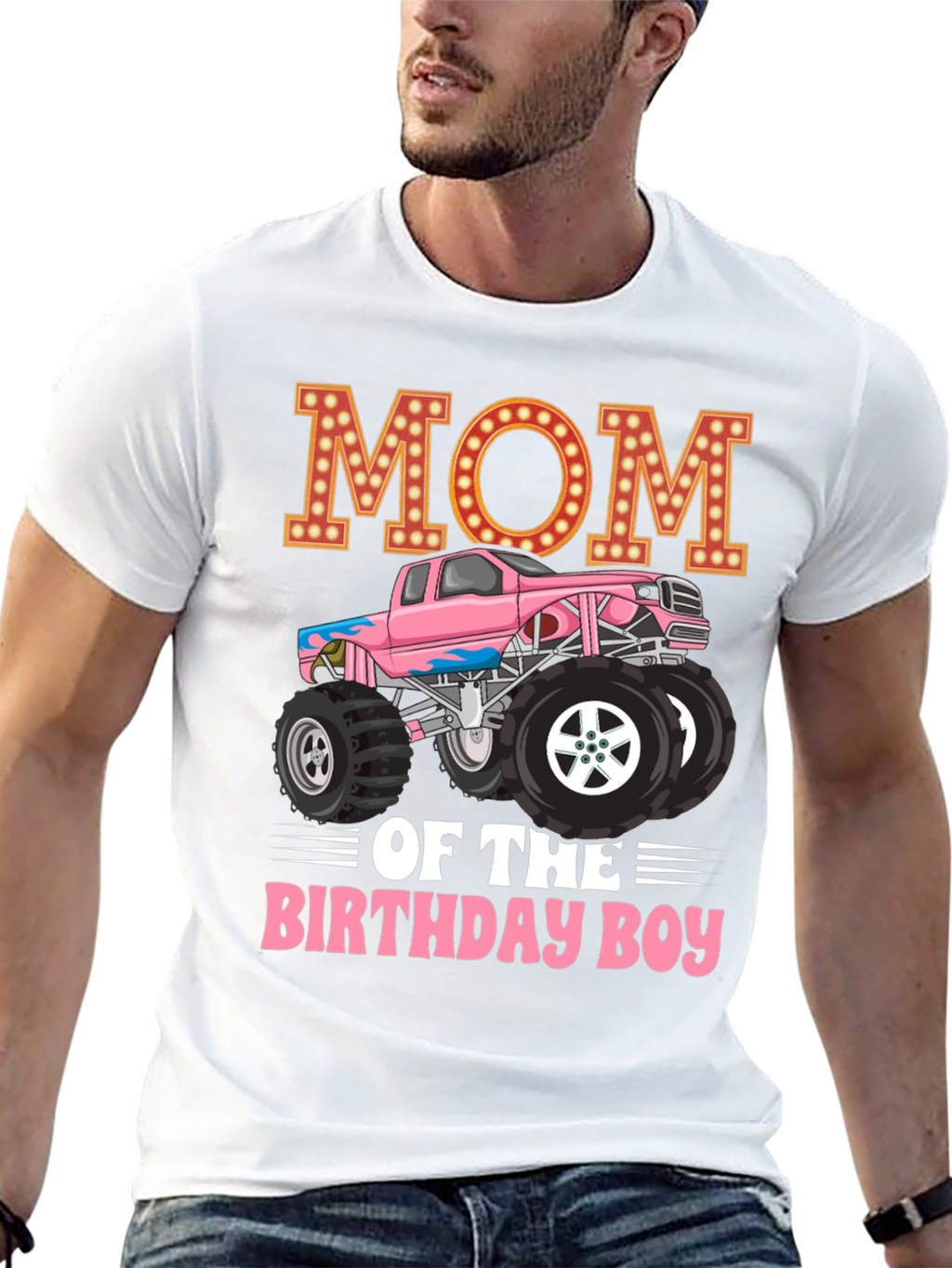 Mom of the Birthday Boy Monster Truck T-shirt