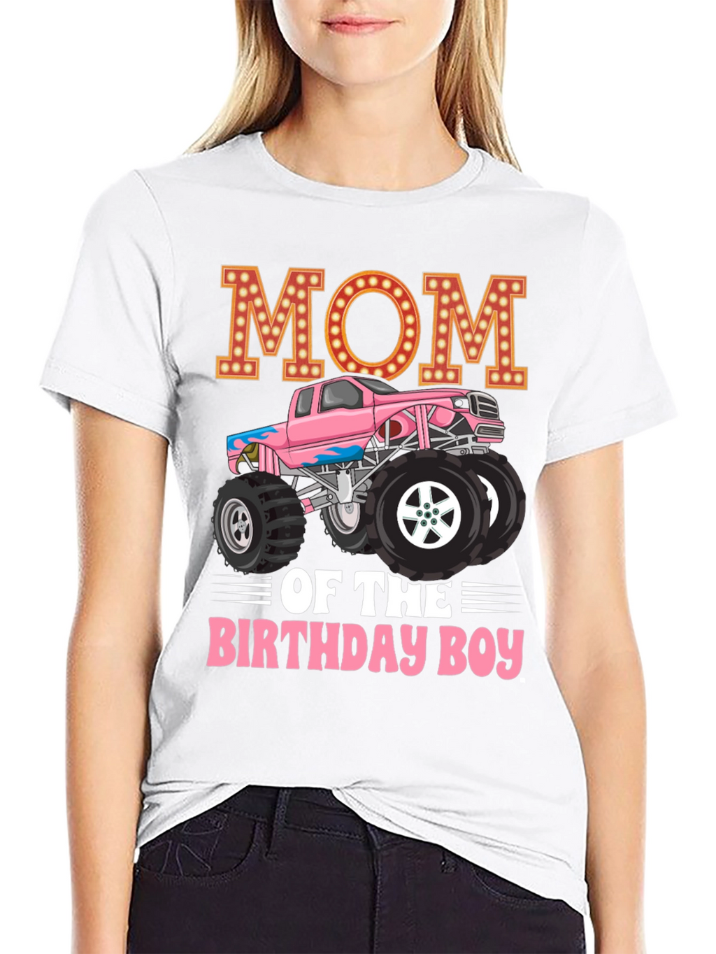 Mom of the Birthday Boy Monster Truck T-shirt