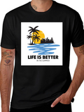 Life is Better in Summer Black T-Shirt