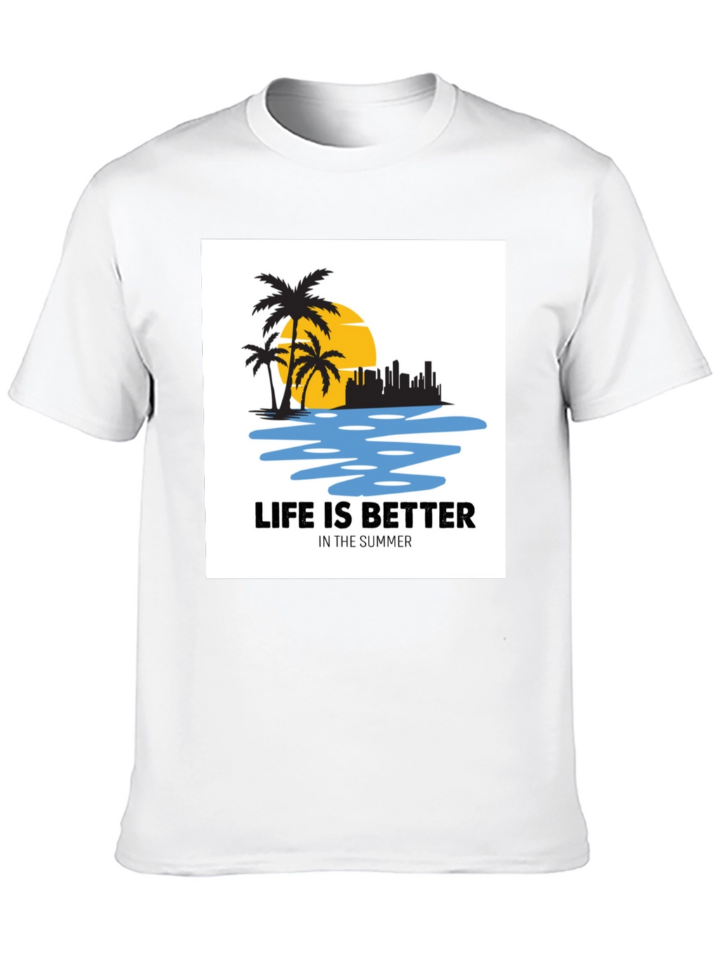 Life is Better in Summer Black T-Shirt