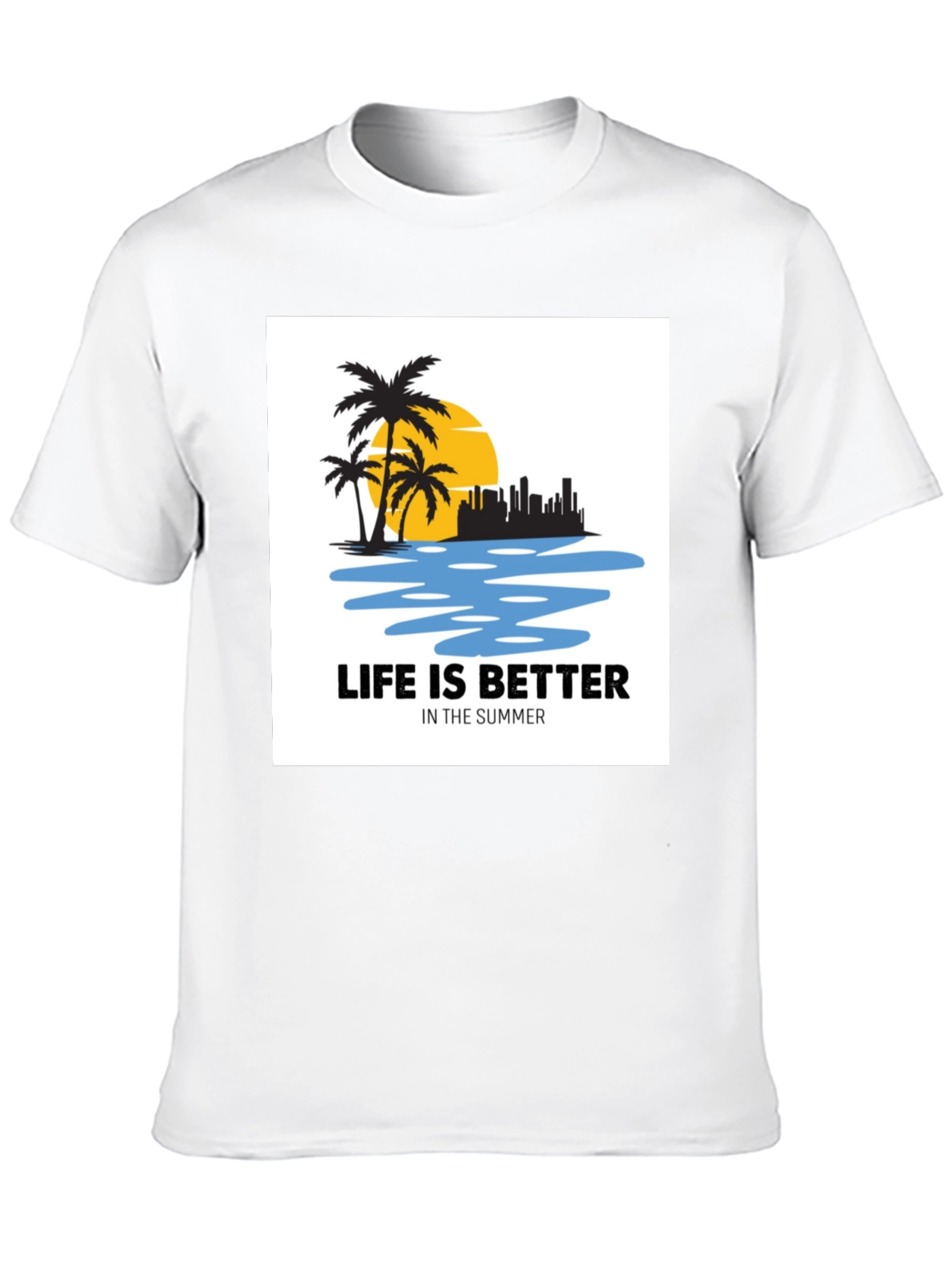 Life is Better in Summer Black T-Shirt
