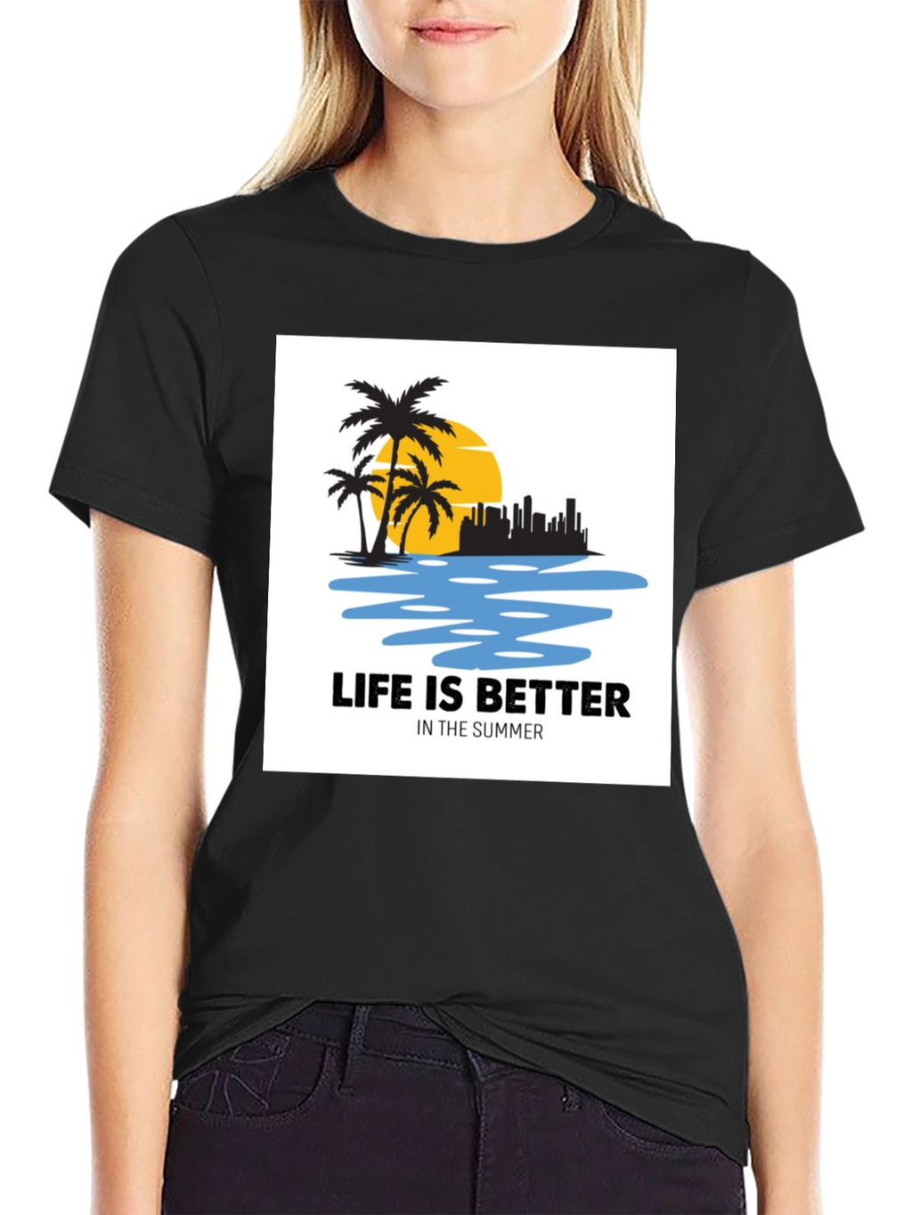 Life is Better in Summer Black T-Shirt
