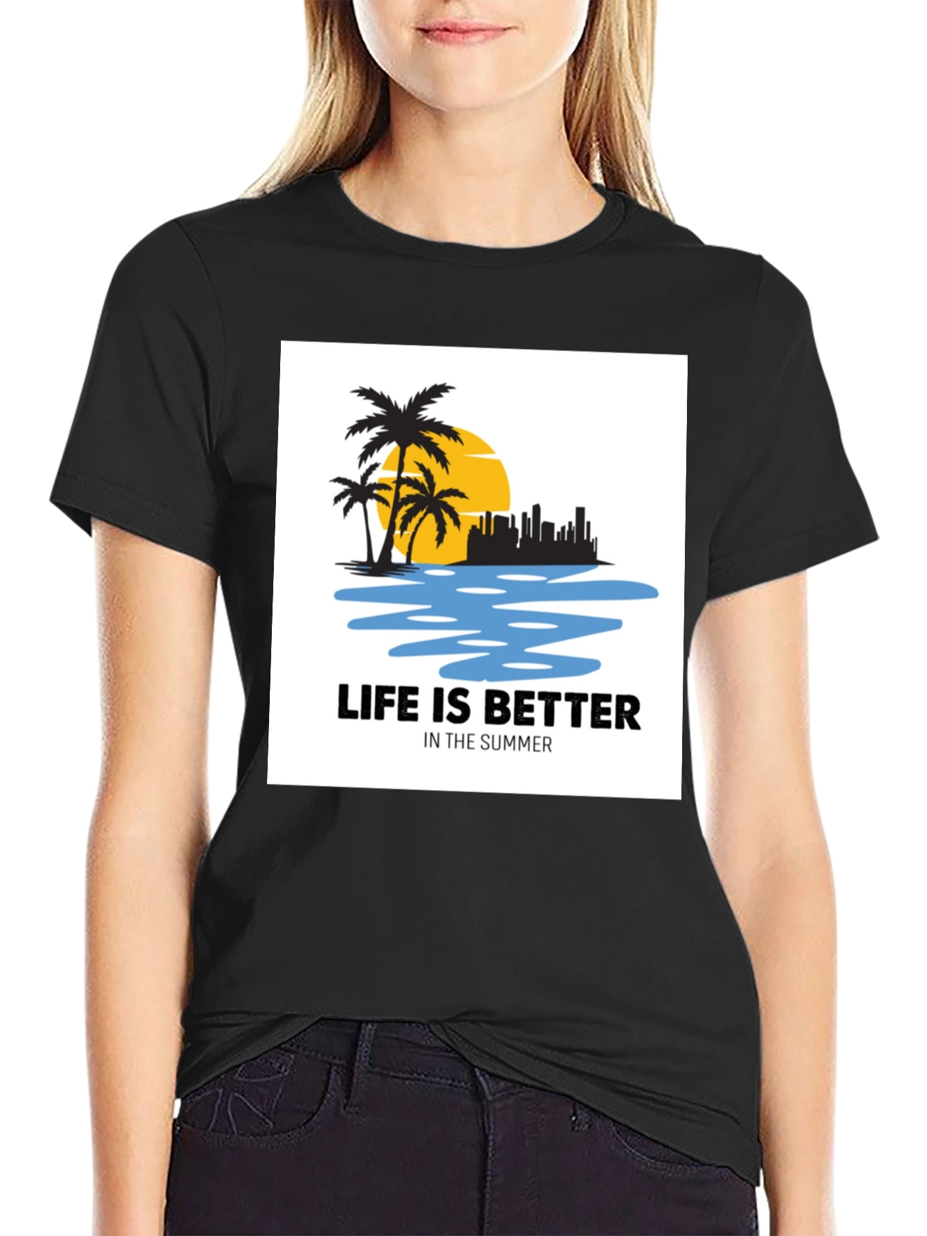 Life is Better in Summer Black T-Shirt