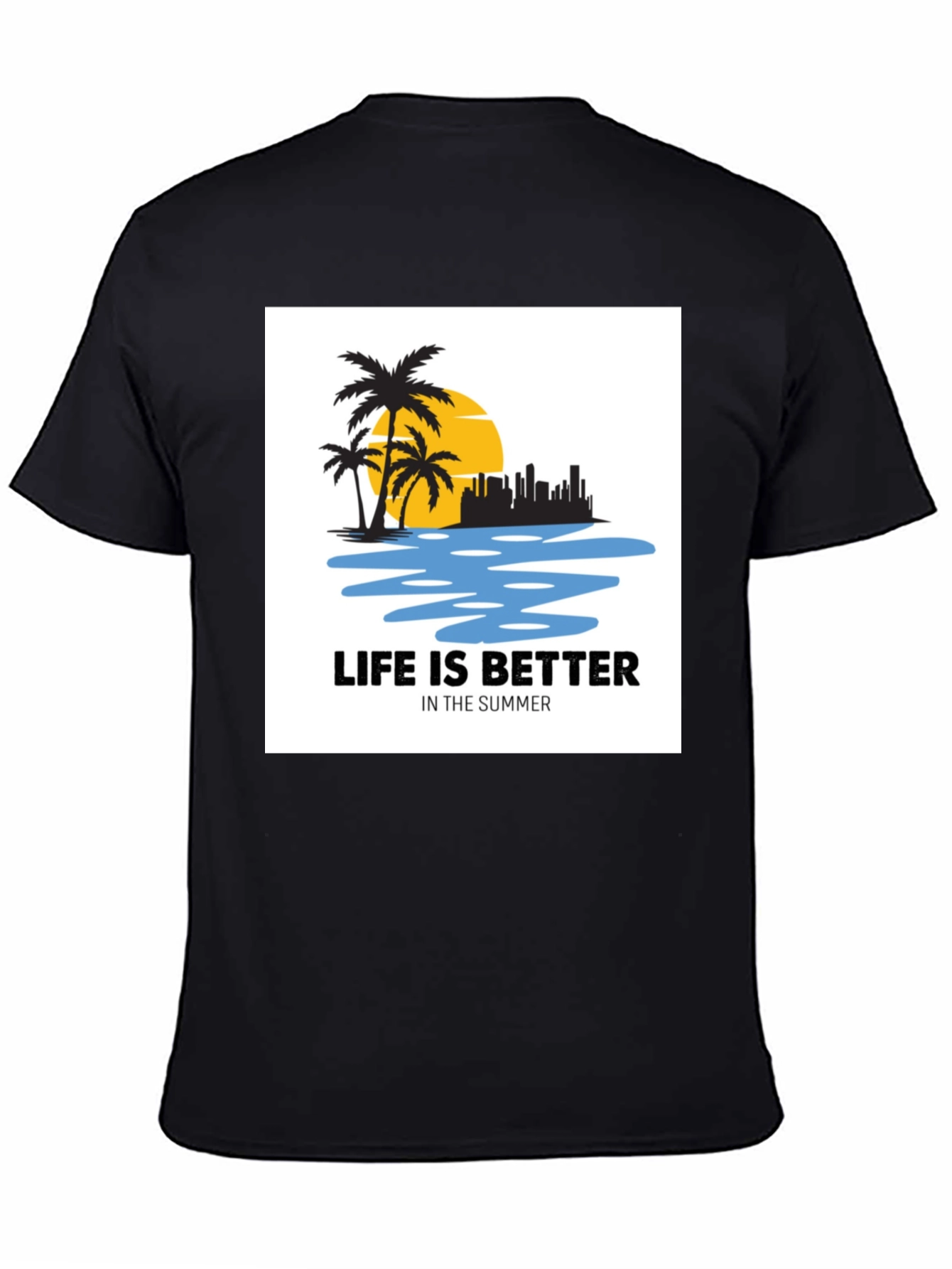 Life is Better in Summer Black T-Shirt