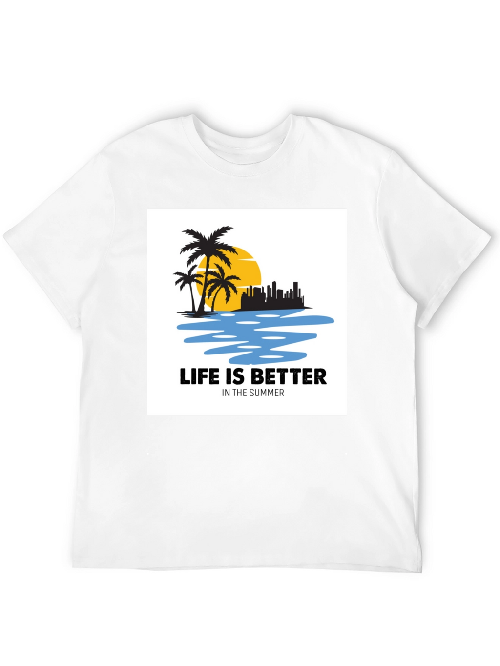 Life is Better in Summer Black T-Shirt