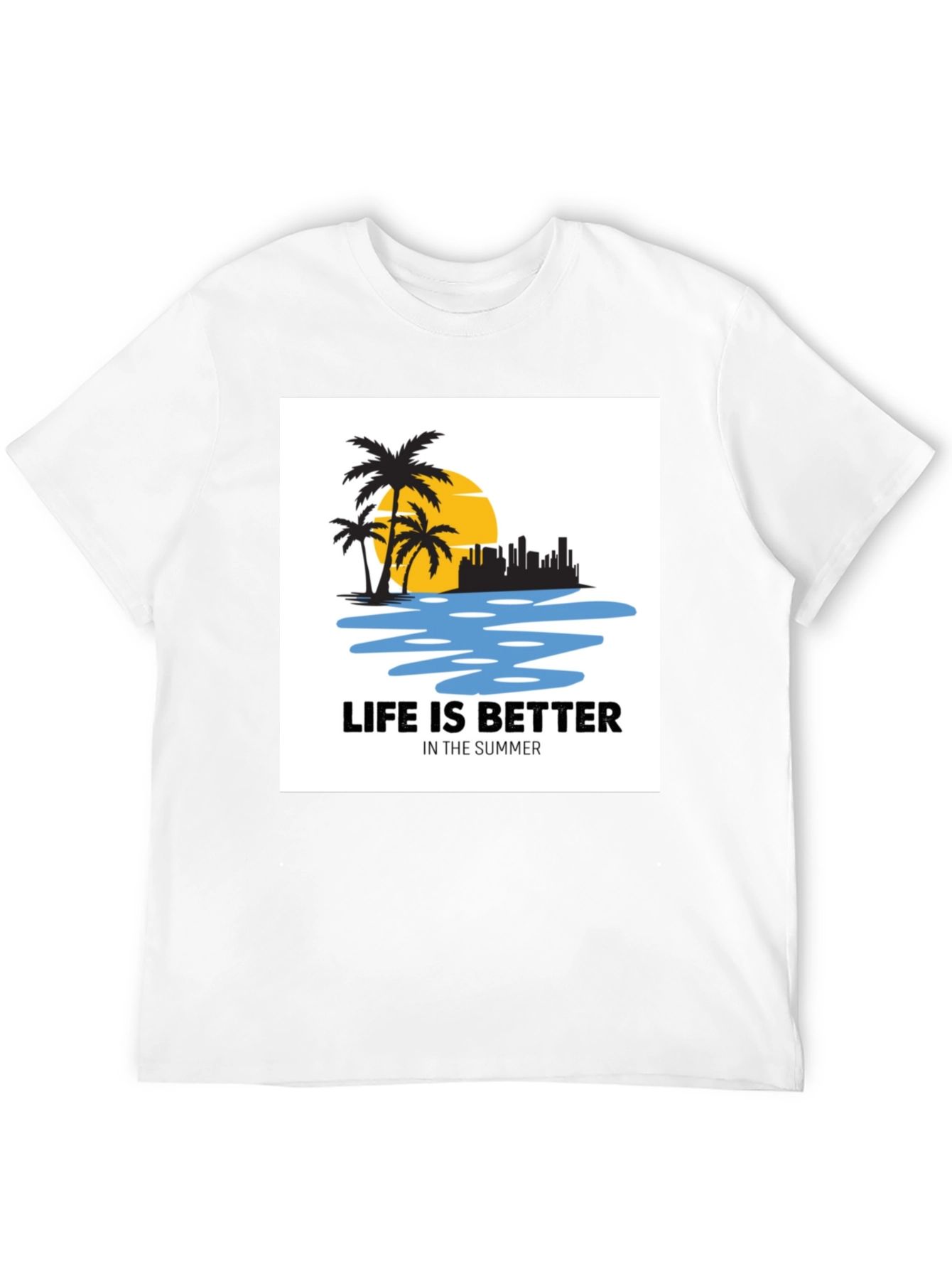 Life is Better in Summer Black T-Shirt
