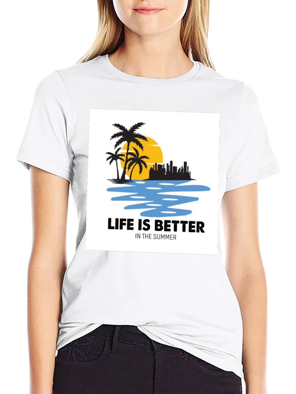 Life is Better in Summer Black T-Shirt