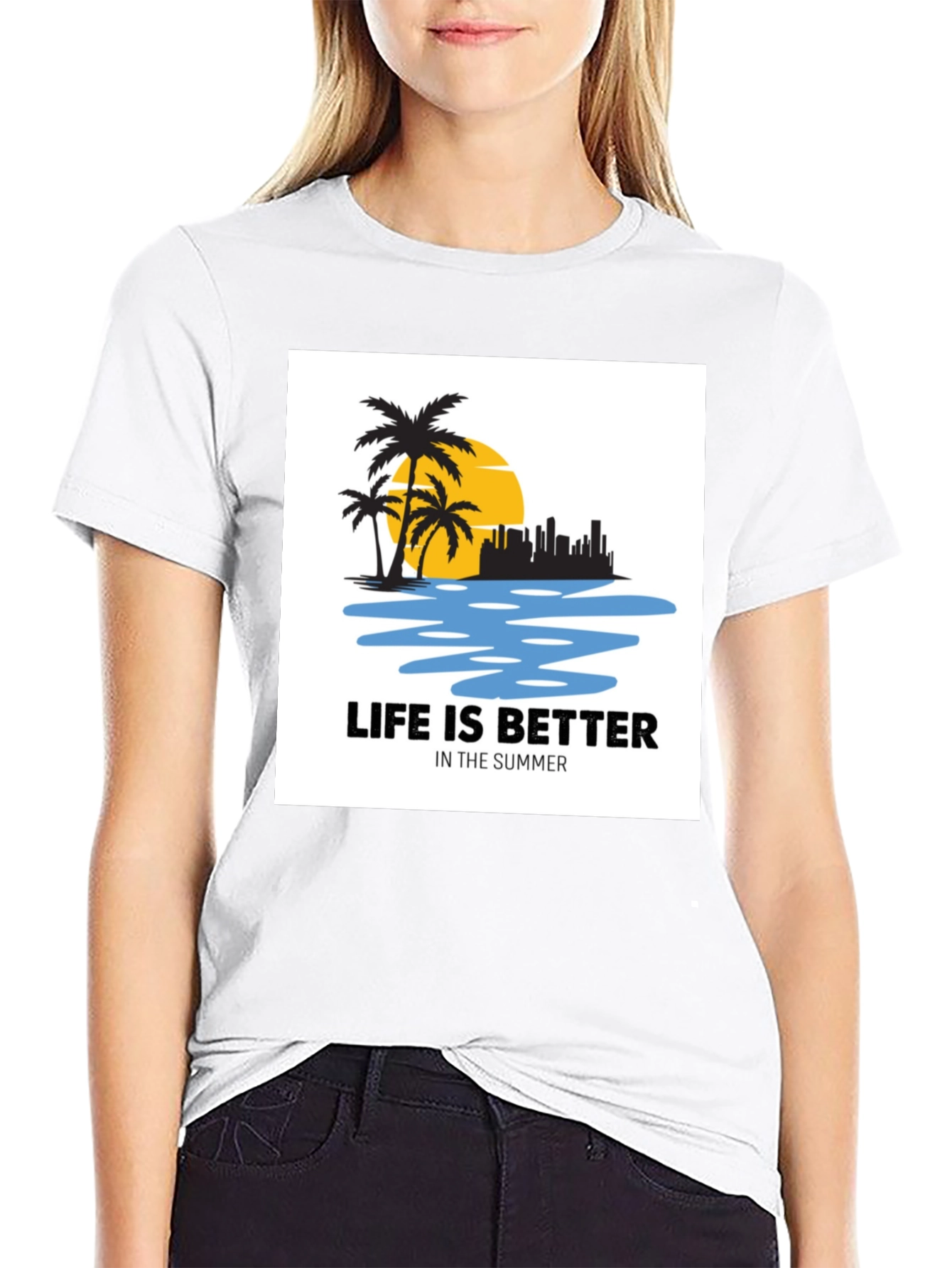 Life is Better in Summer Black T-Shirt