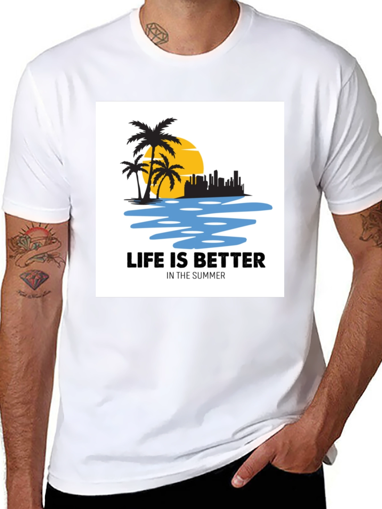 Life is Better in Summer Black T-Shirt