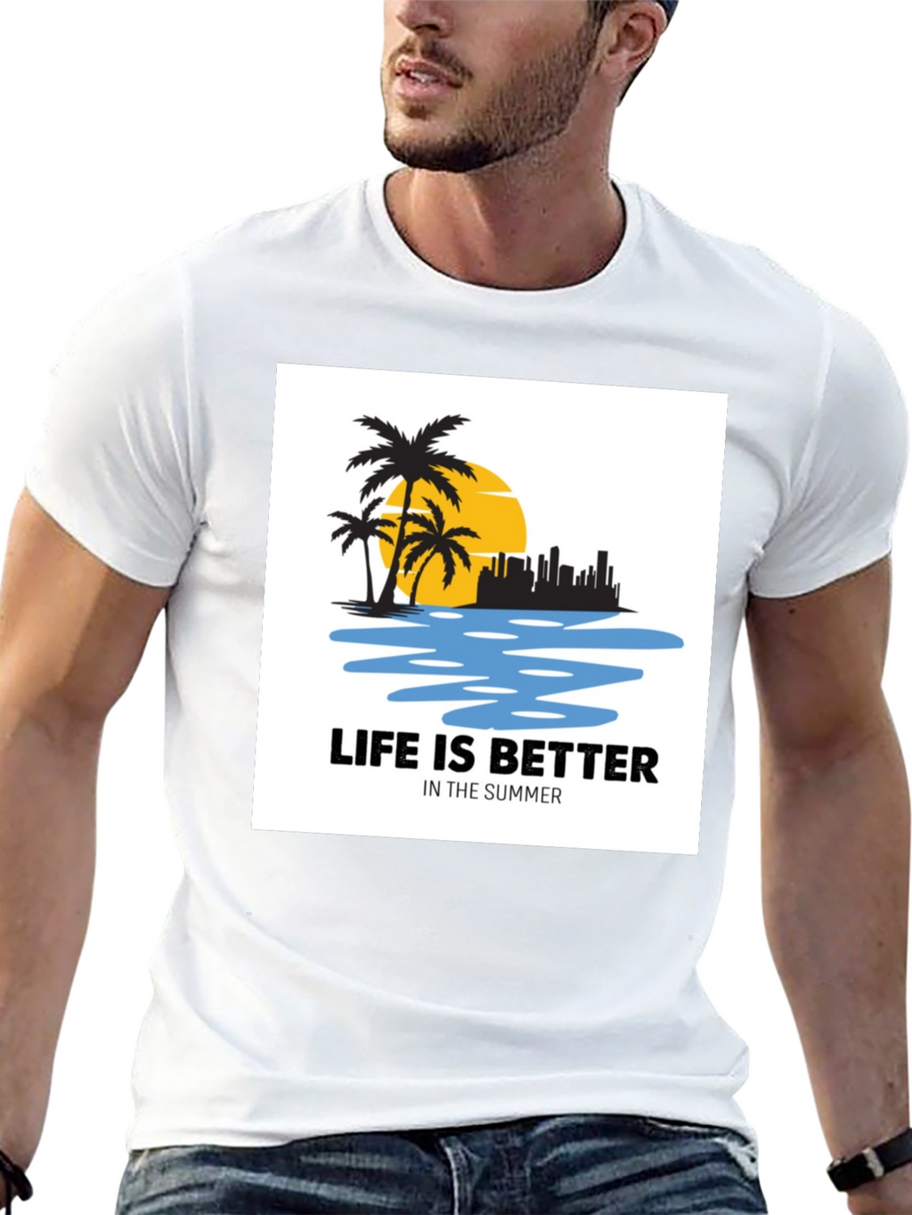 Life is Better in Summer Black T-Shirt