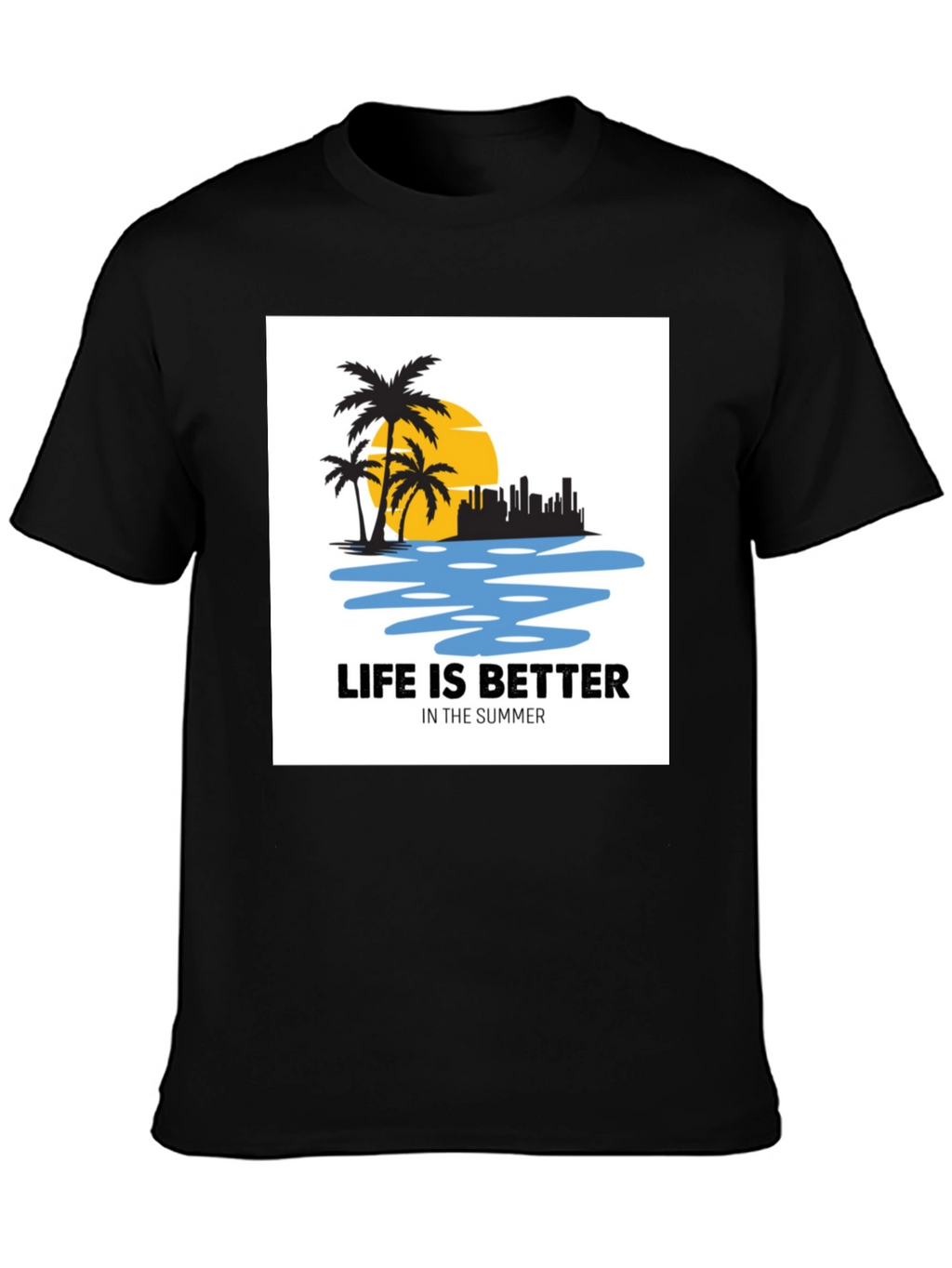 Life is Better in Summer Black T-Shirt