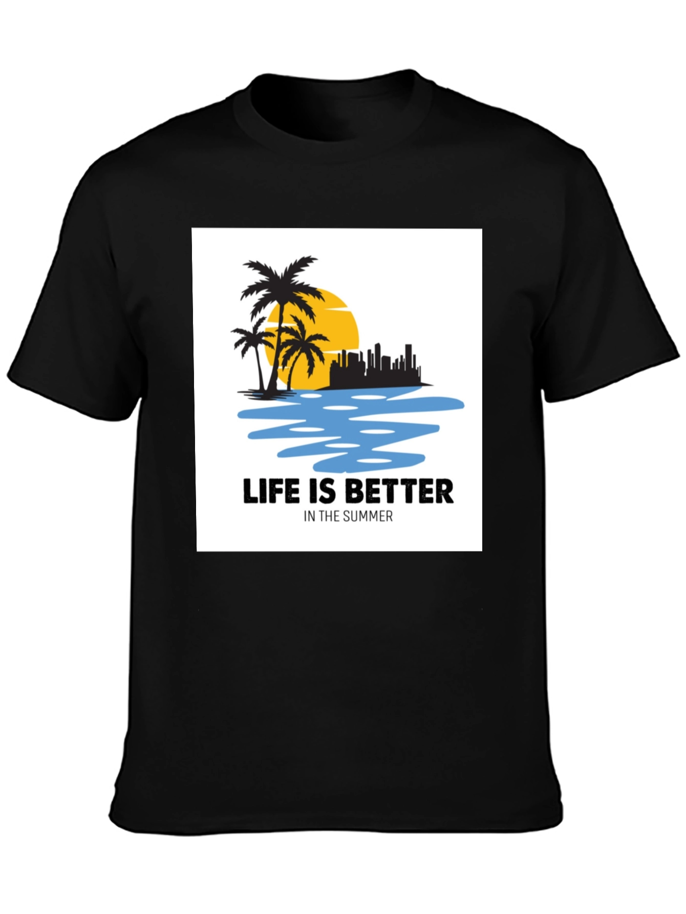 Life is Better in Summer Black T-Shirt