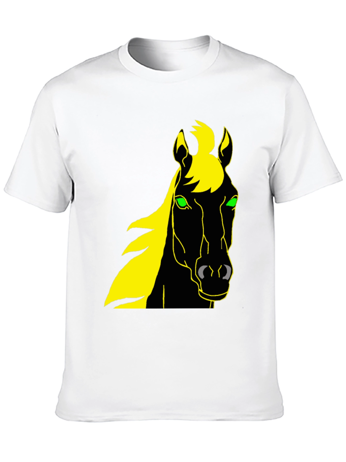 Horse Graphic Tee - Black T-Shirt with Bold Animal Design