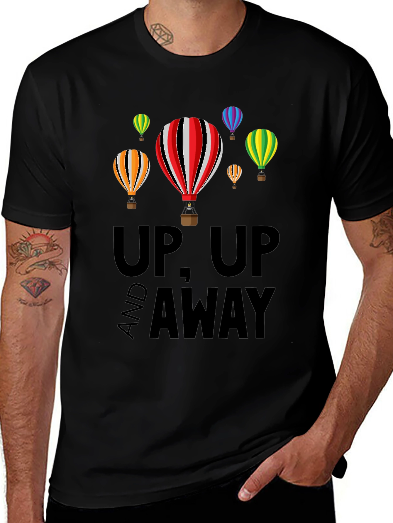 Up Up and Away Balloon Graphic Tee