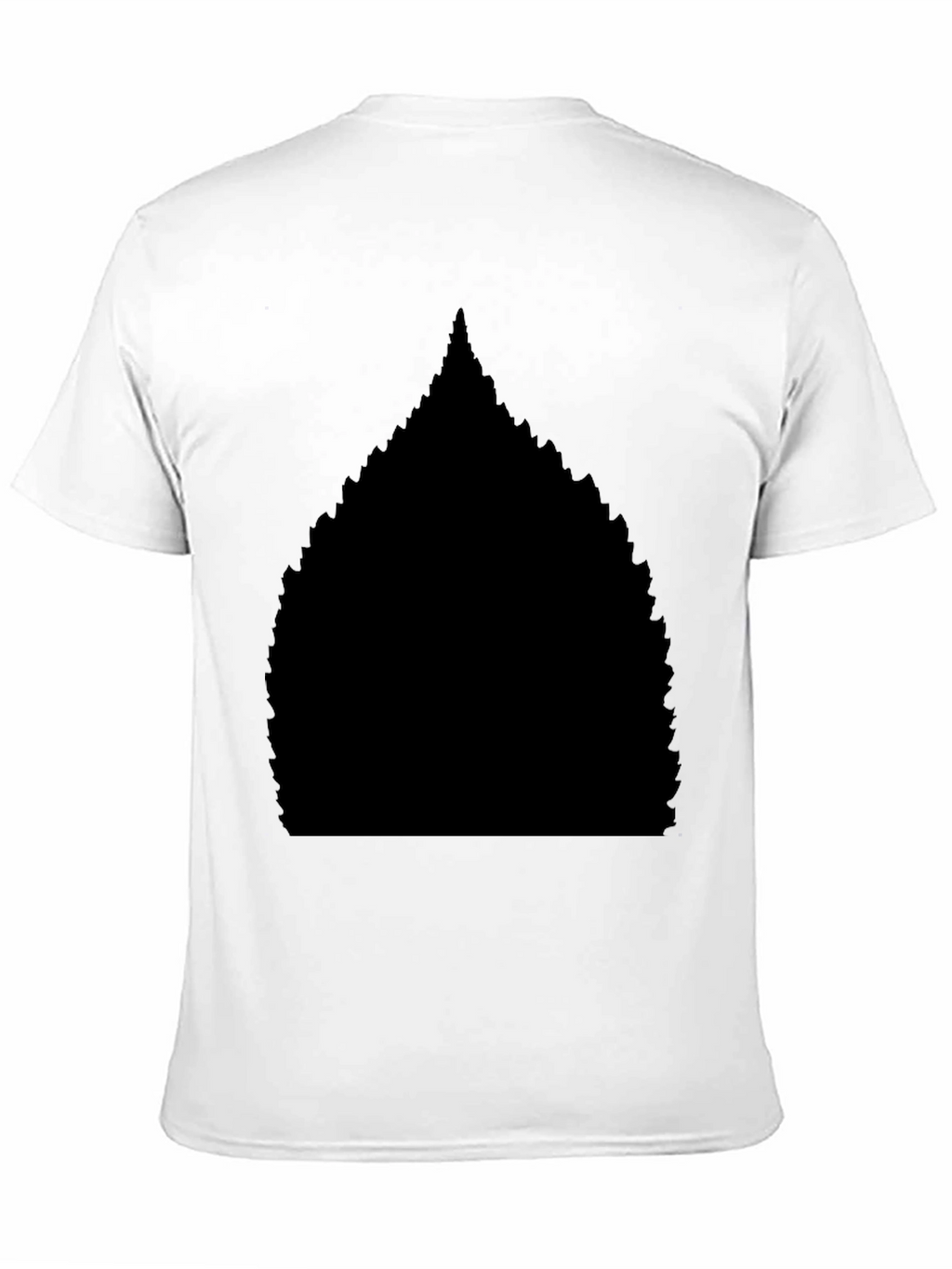 Mens Black Graphic Tee - Leaf Design