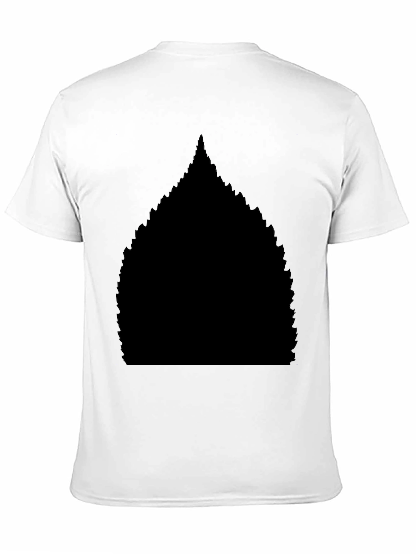 Mens Black Graphic Tee - Leaf Design