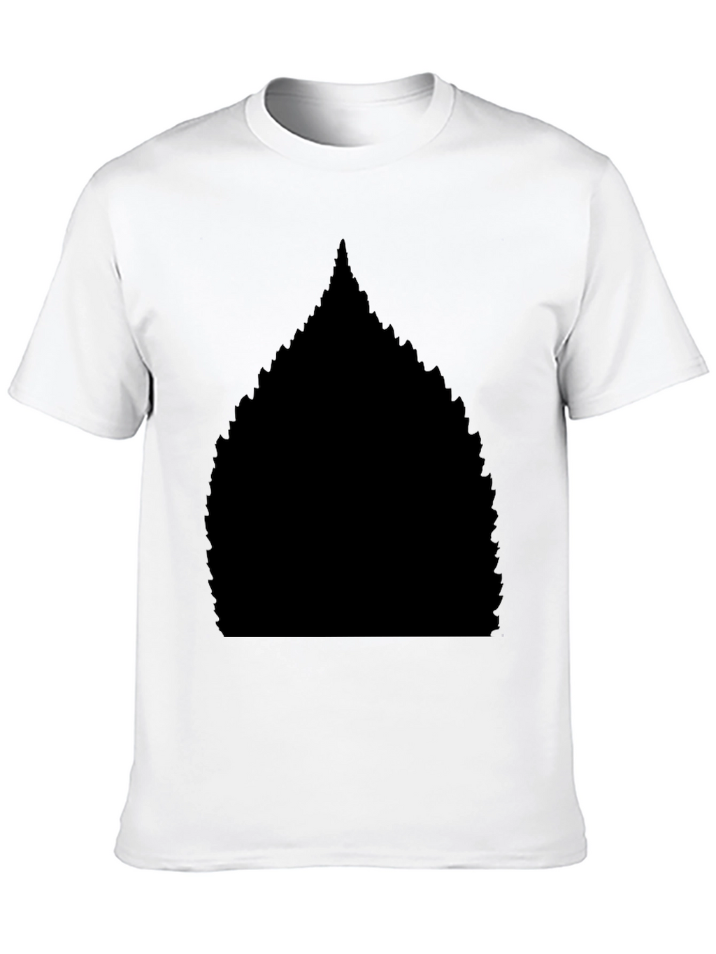 Mens Black Graphic Tee - Leaf Design