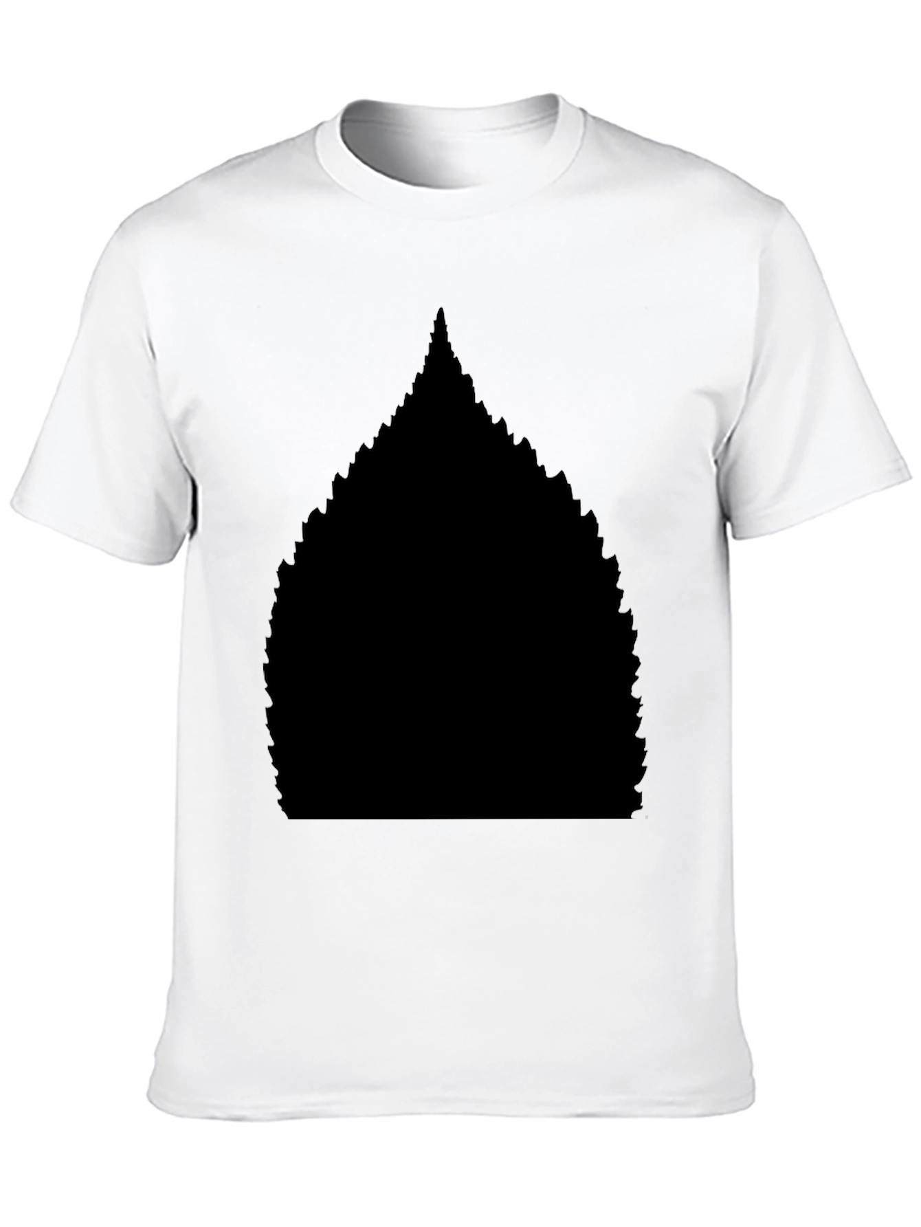 Mens Black Graphic Tee - Leaf Design